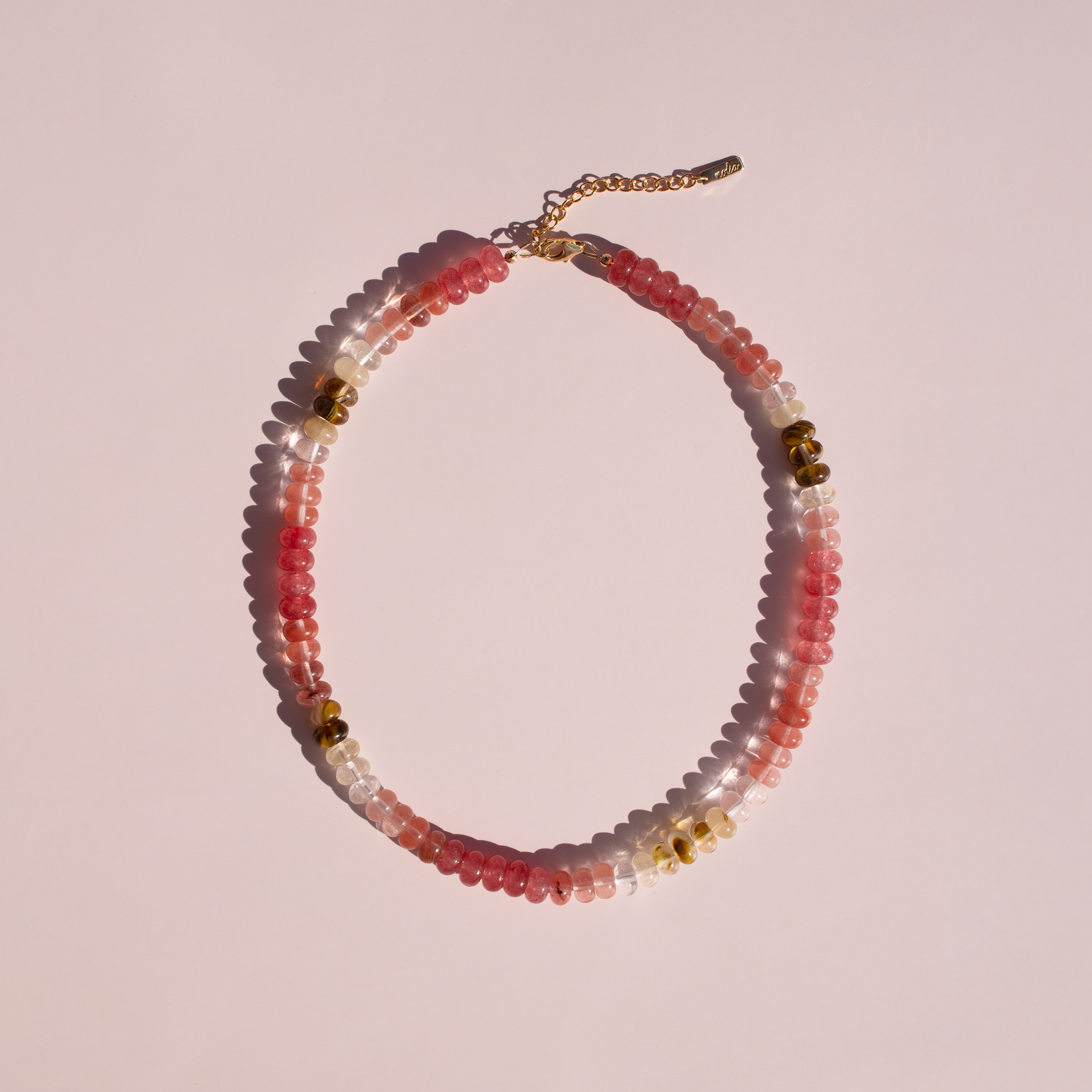 Watermelon Ombré Gemstone Necklace • Color Coded Collection