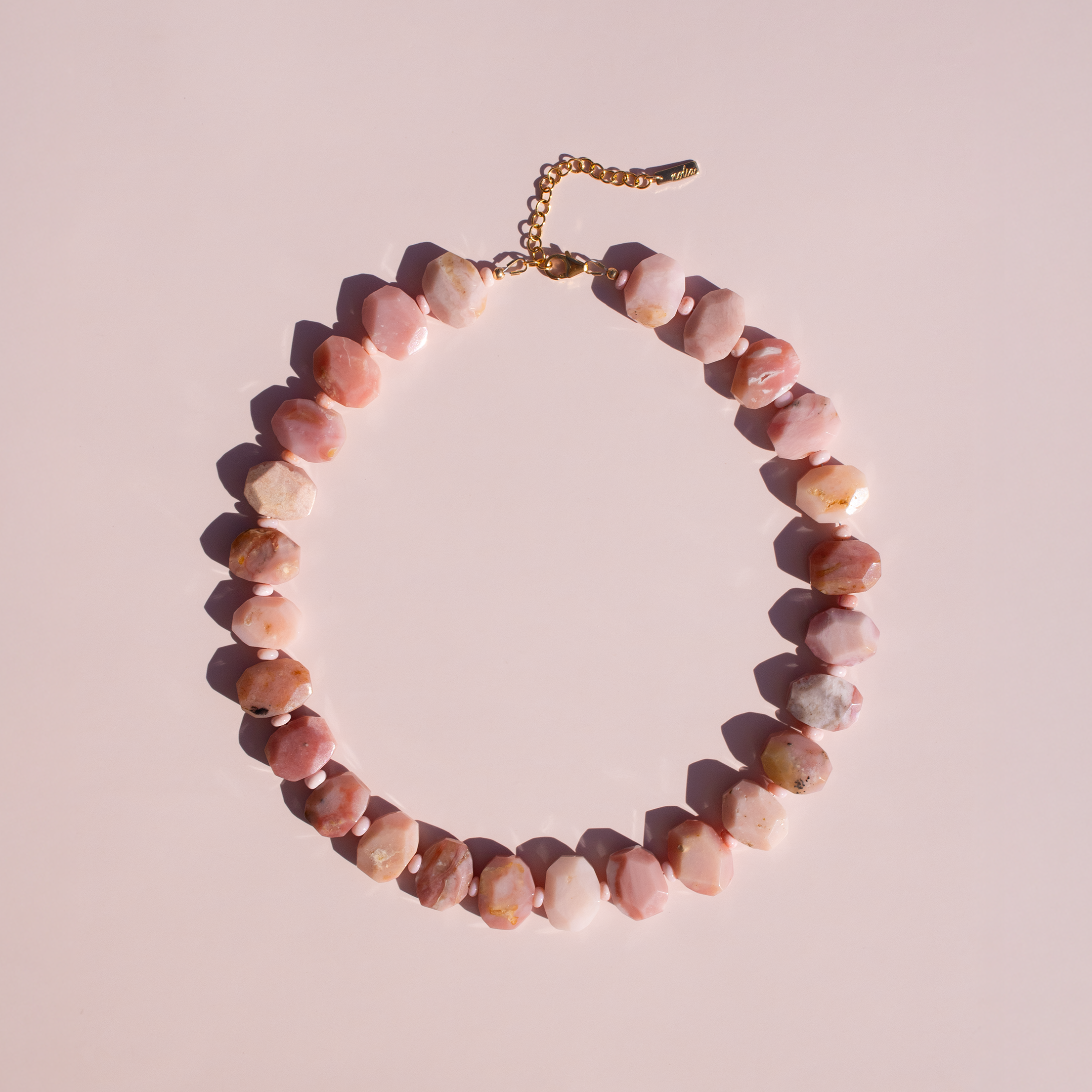 Pink Opal Statement Necklace • Color Coded Collection