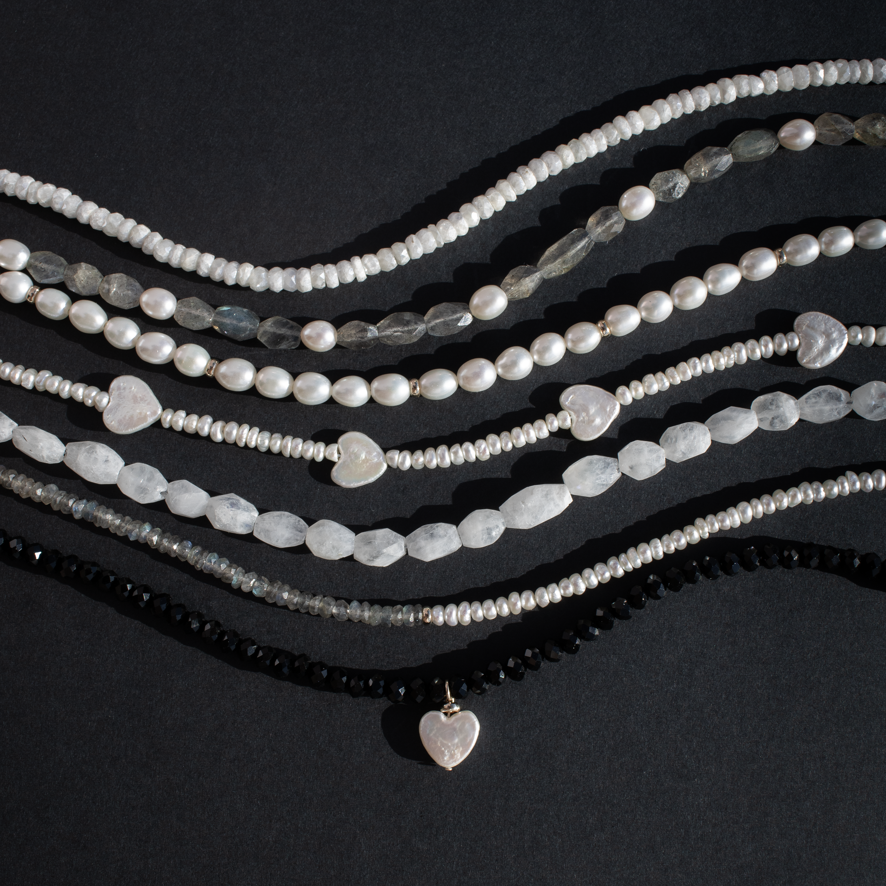 Moonstone Strand Necklace • Color Coded Collection