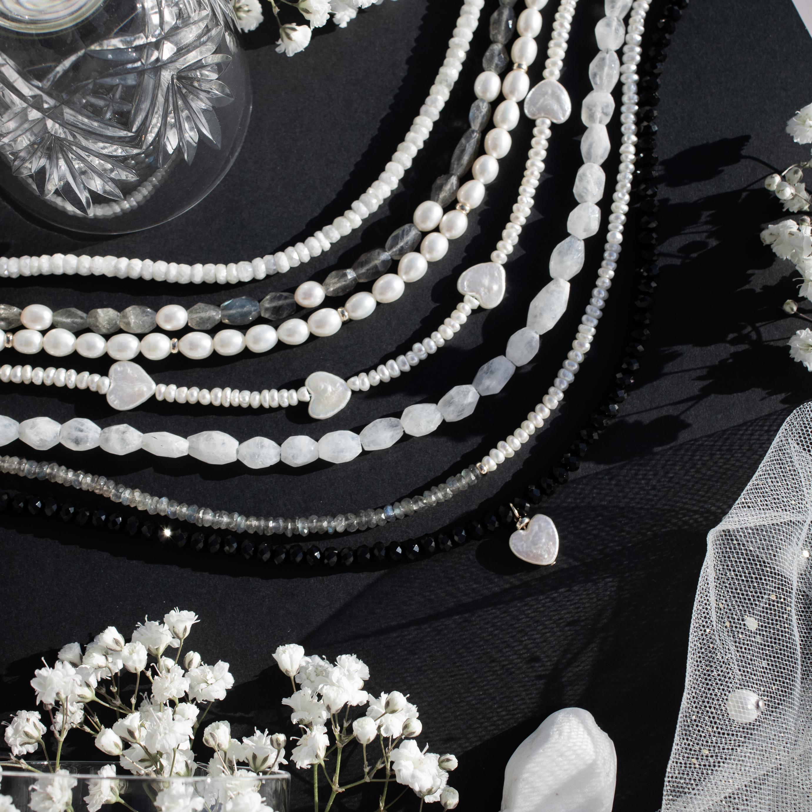 Moonstone Strand Necklace • Color Coded Collection