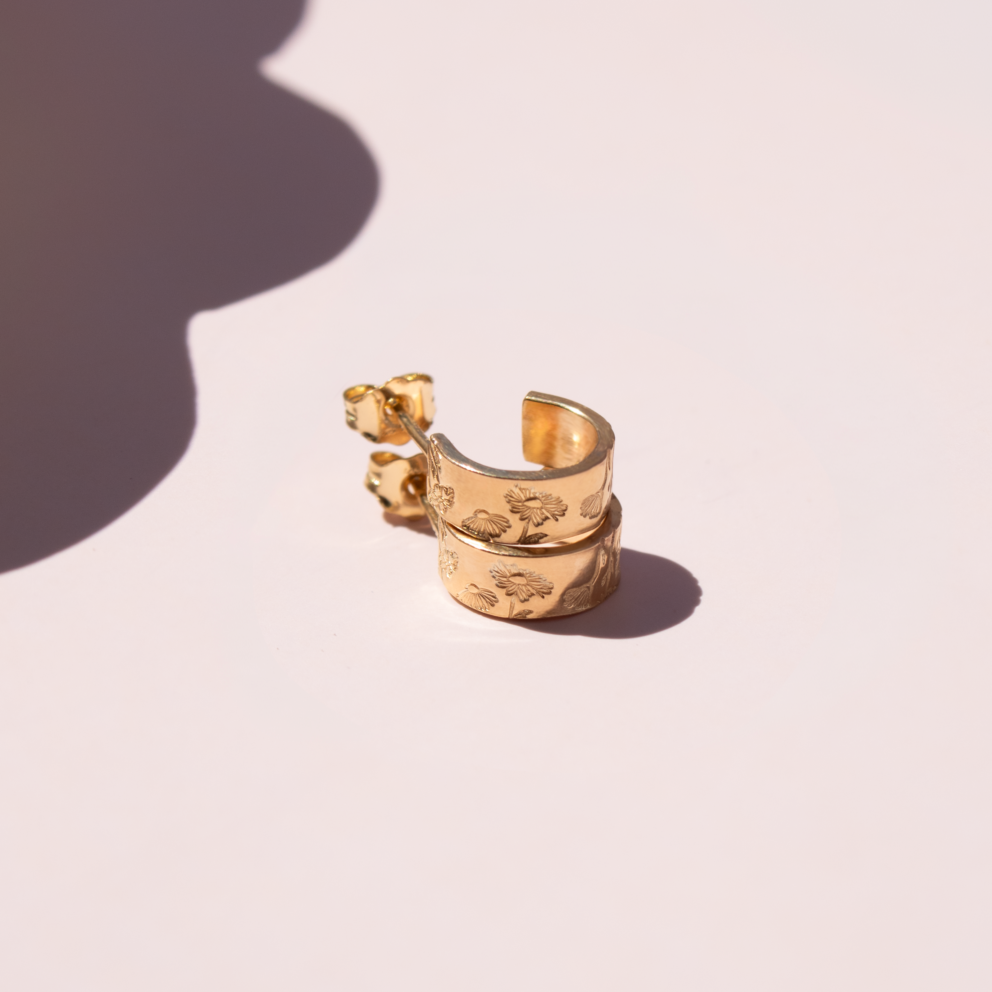 Mini Birth Flower Hoop Earrings