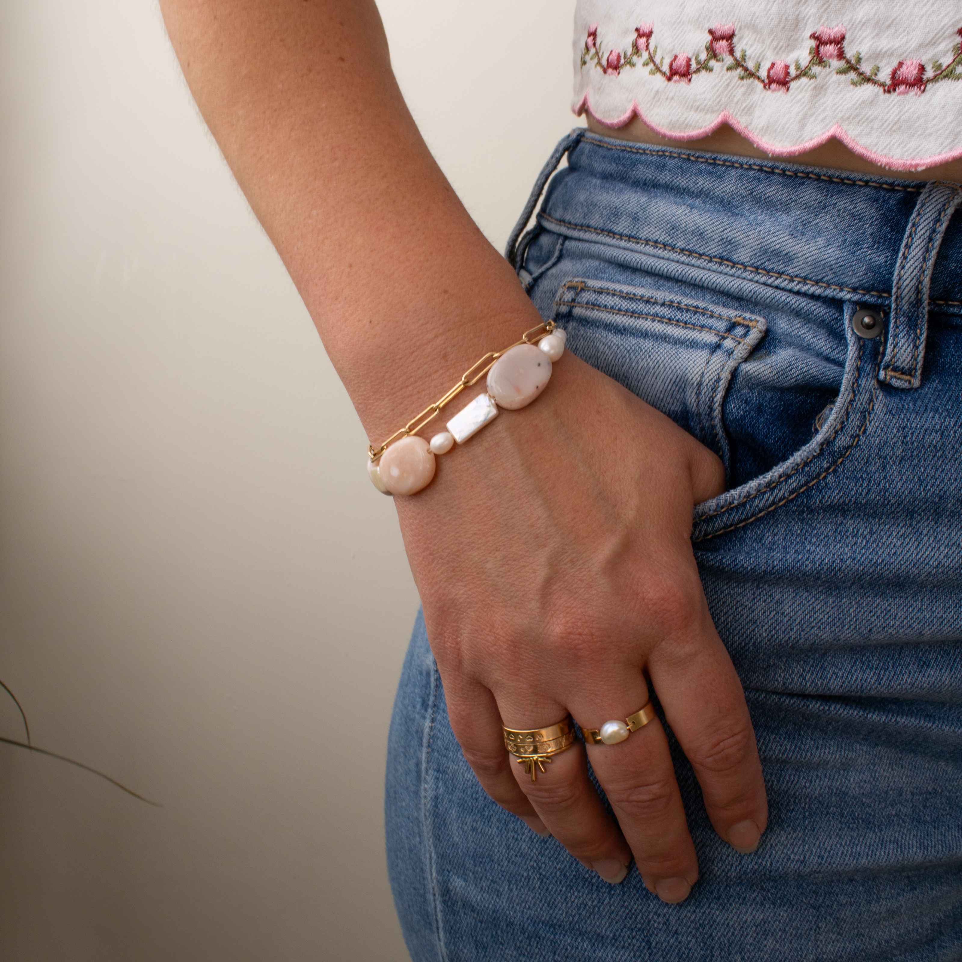 Initial + Birth Flower Band