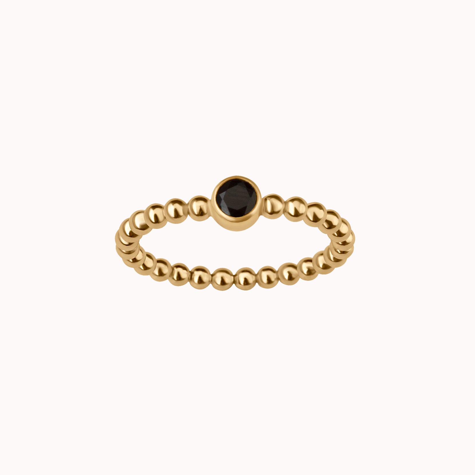 Mia Birthstone Ring • Black Onyx