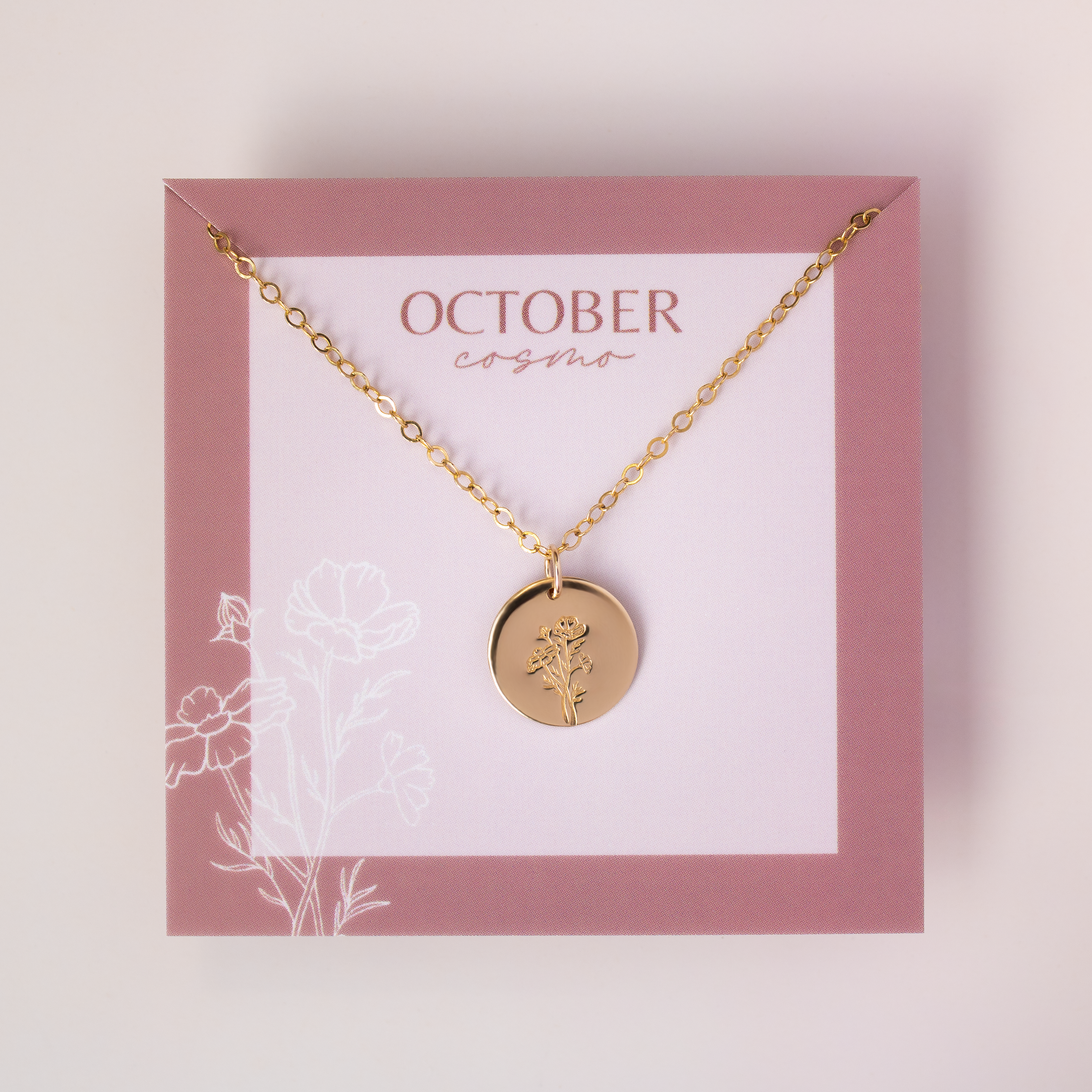October Birth Flower Necklace • Cosmo