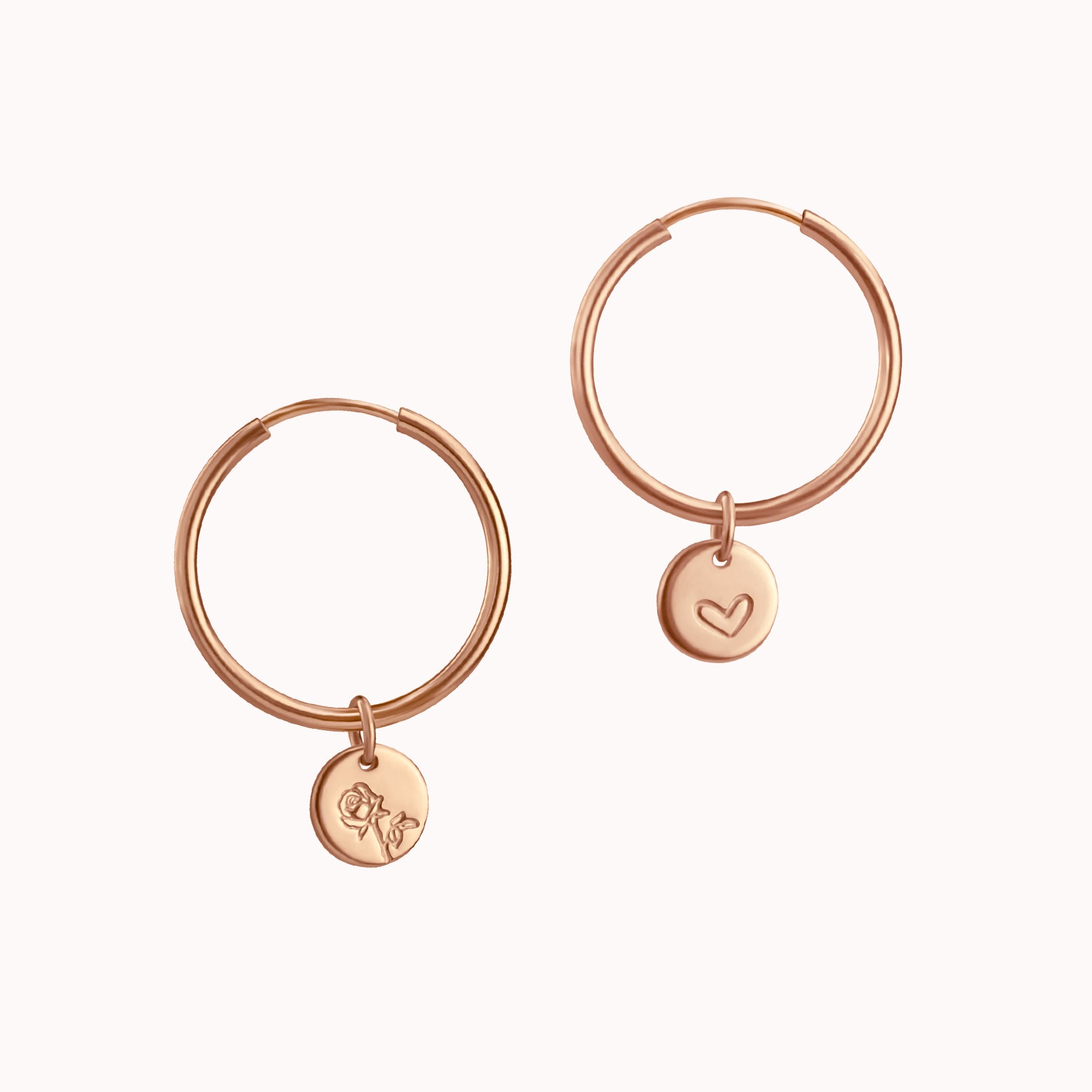 Personalized Disc Hoop Earrings