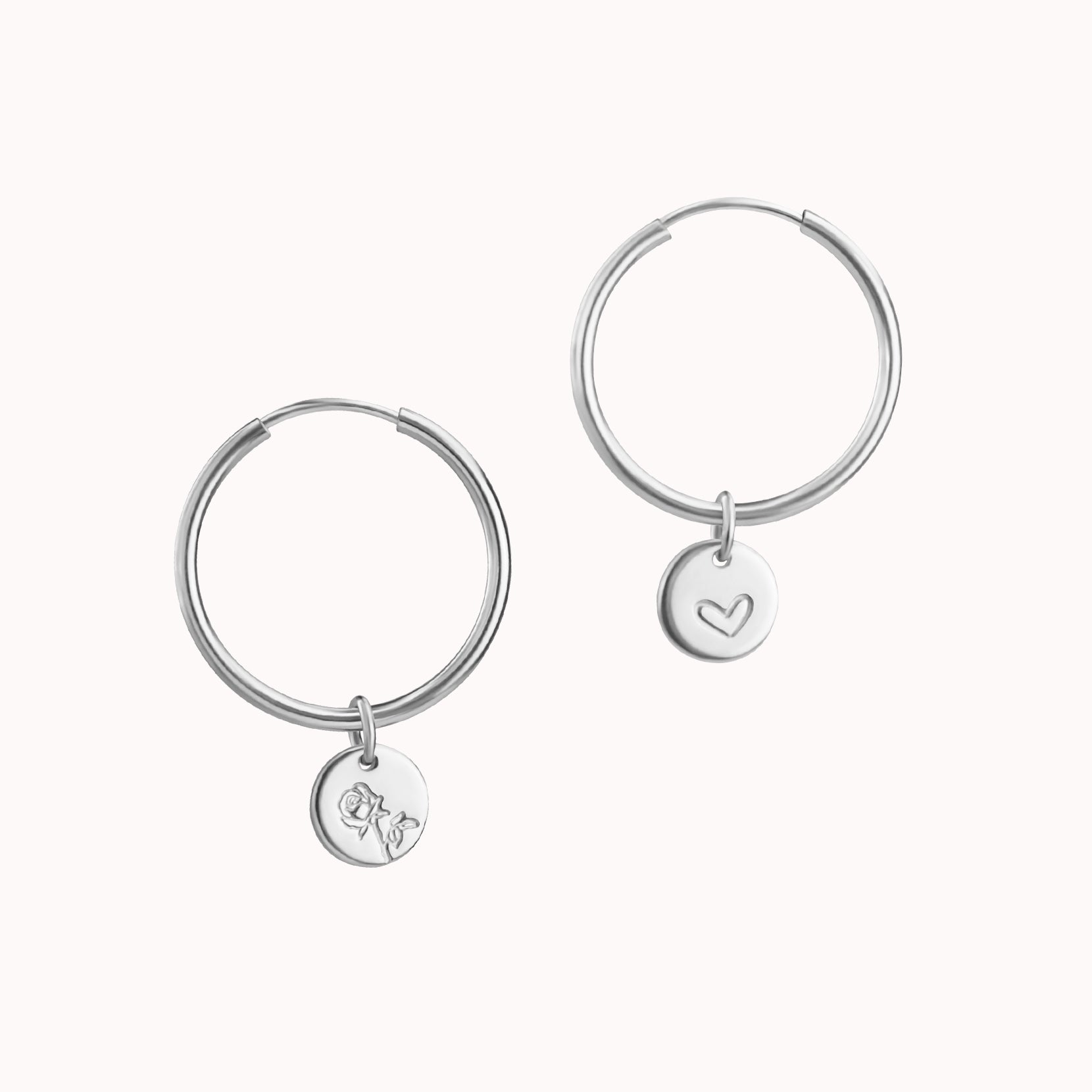 Personalized Disc Hoop Earrings