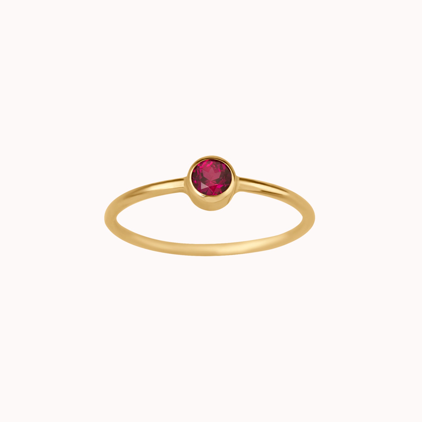 July Birthstone Ring ∙ Pink Ruby