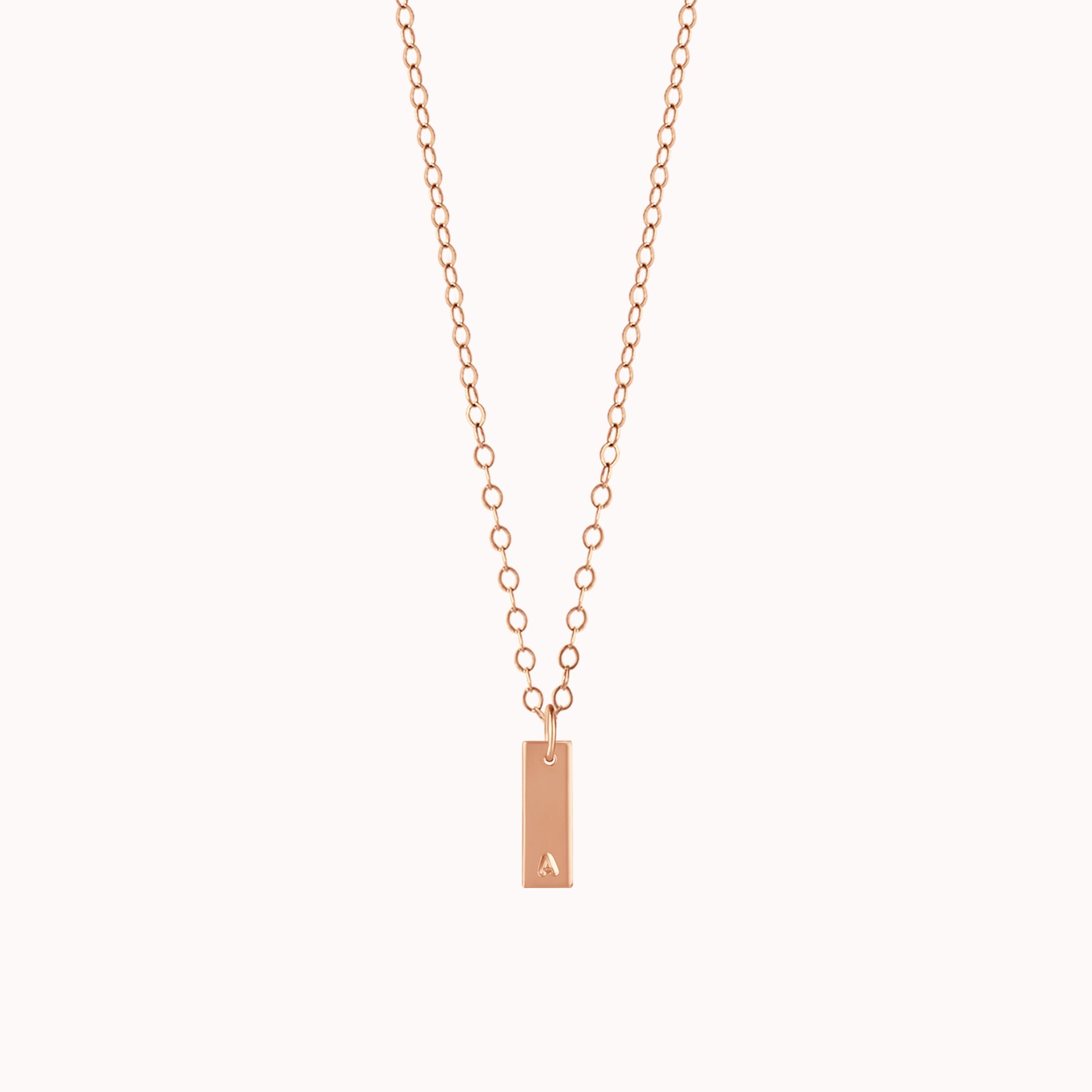 Slim Initial Tag Necklace