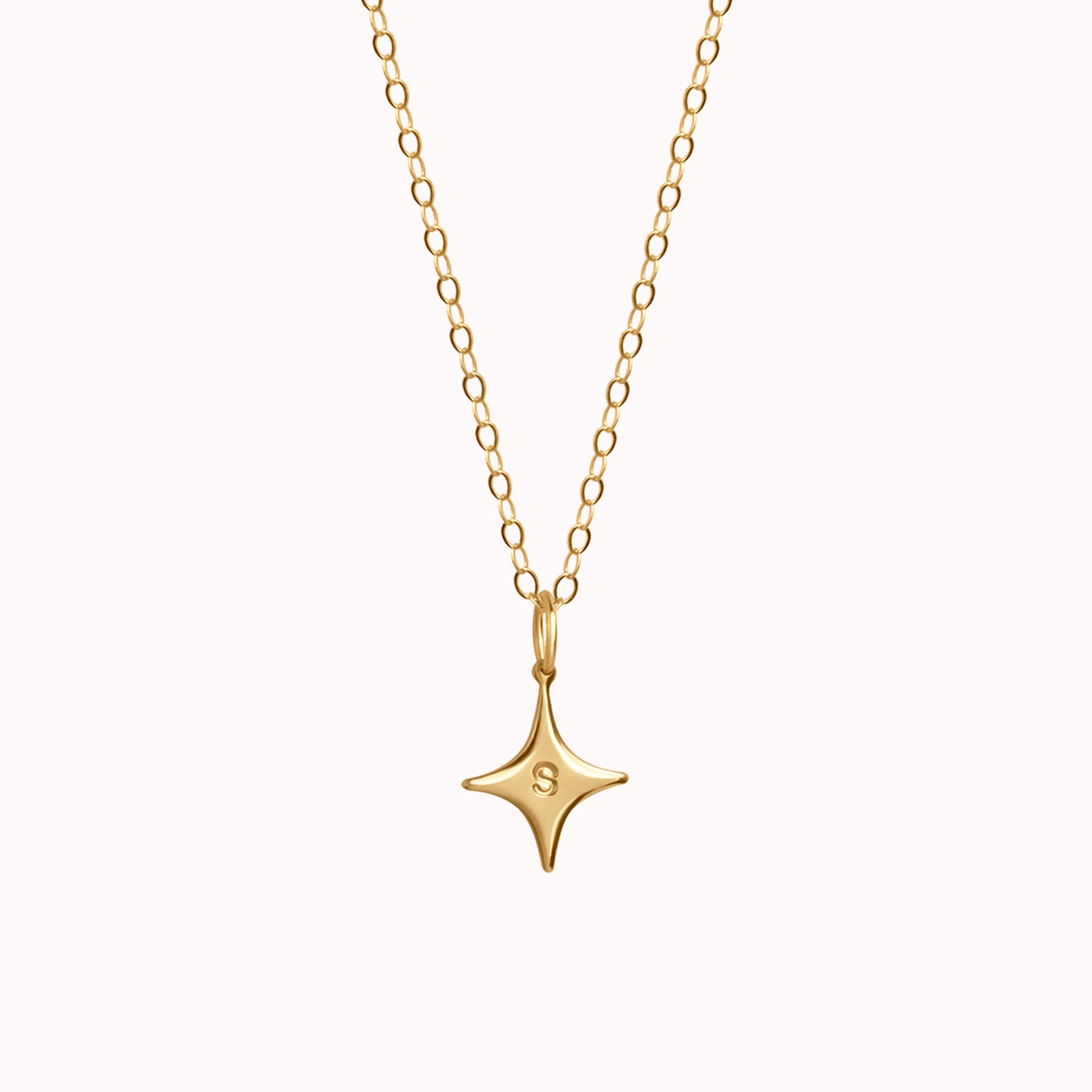 Tiny Star Initial Necklace