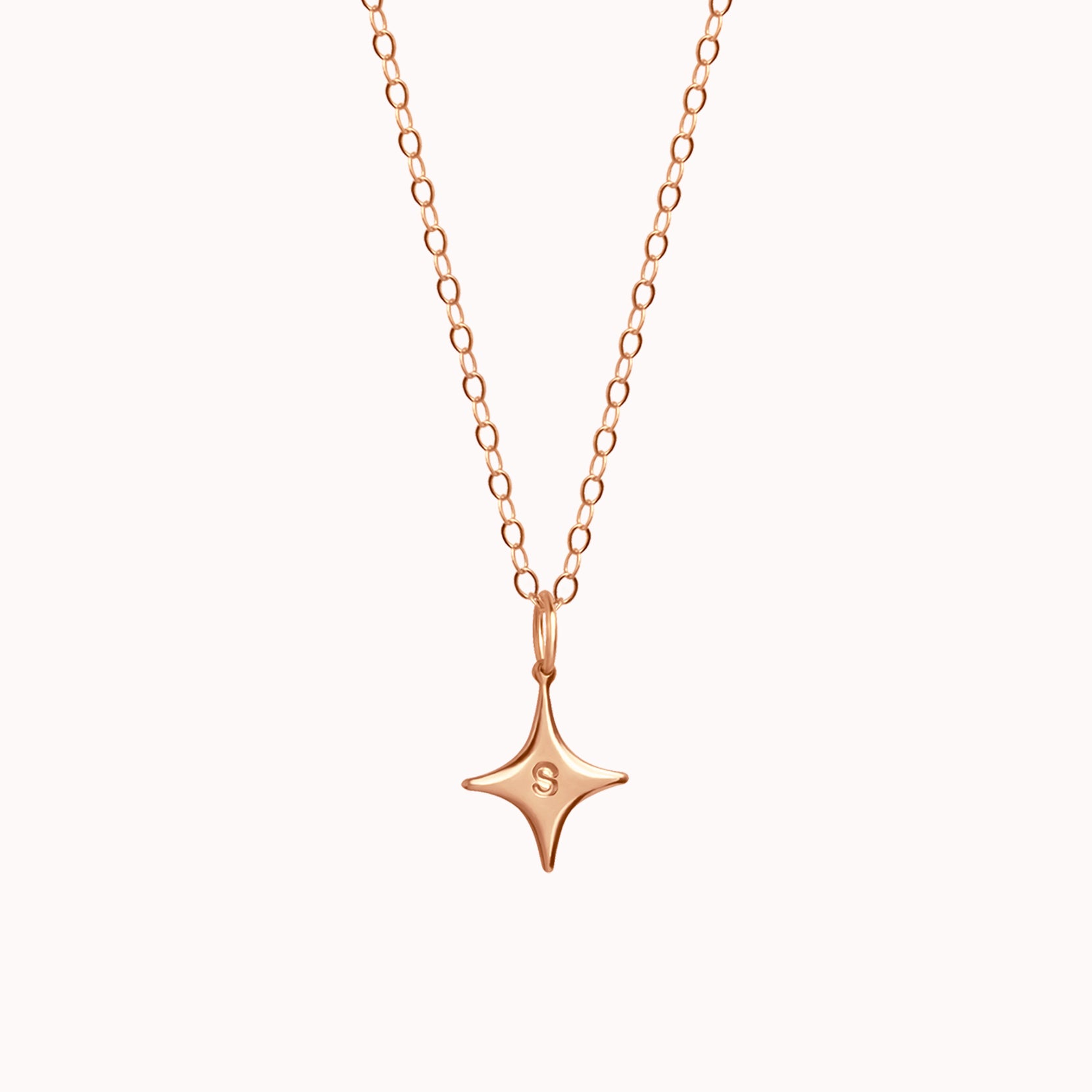 Tiny Star Initial Necklace