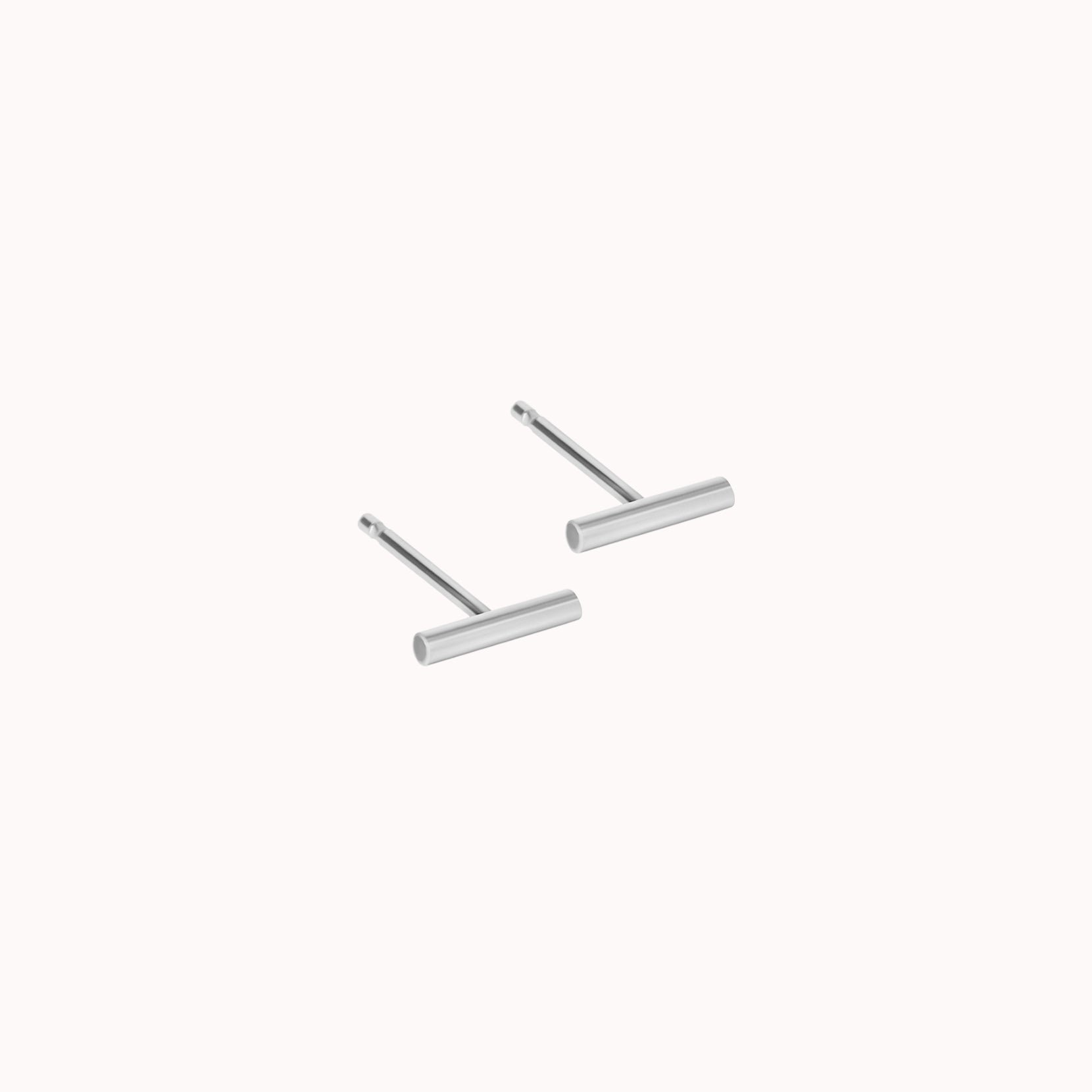 Tiny Bar Stud Earrings