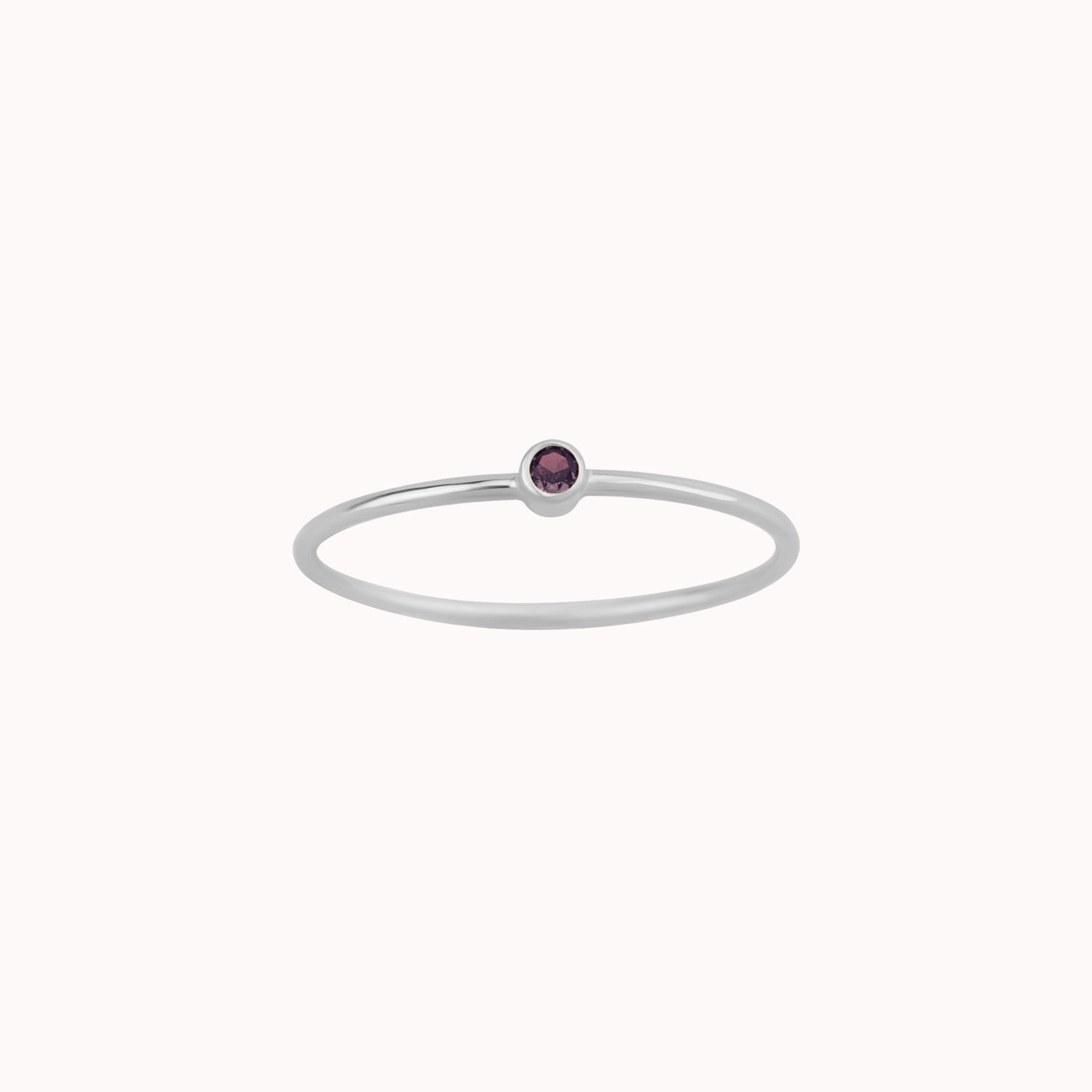 Tiny February Birthstone Ring ∙ Amethyst