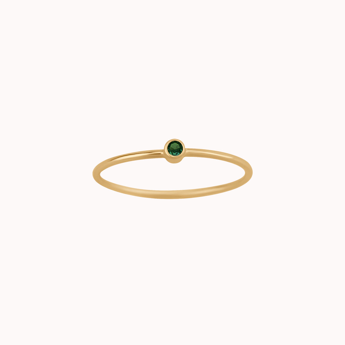 Tiny May Birthstone Ring ∙ Emerald - Waterproof + Hypoallergenic Jewelry