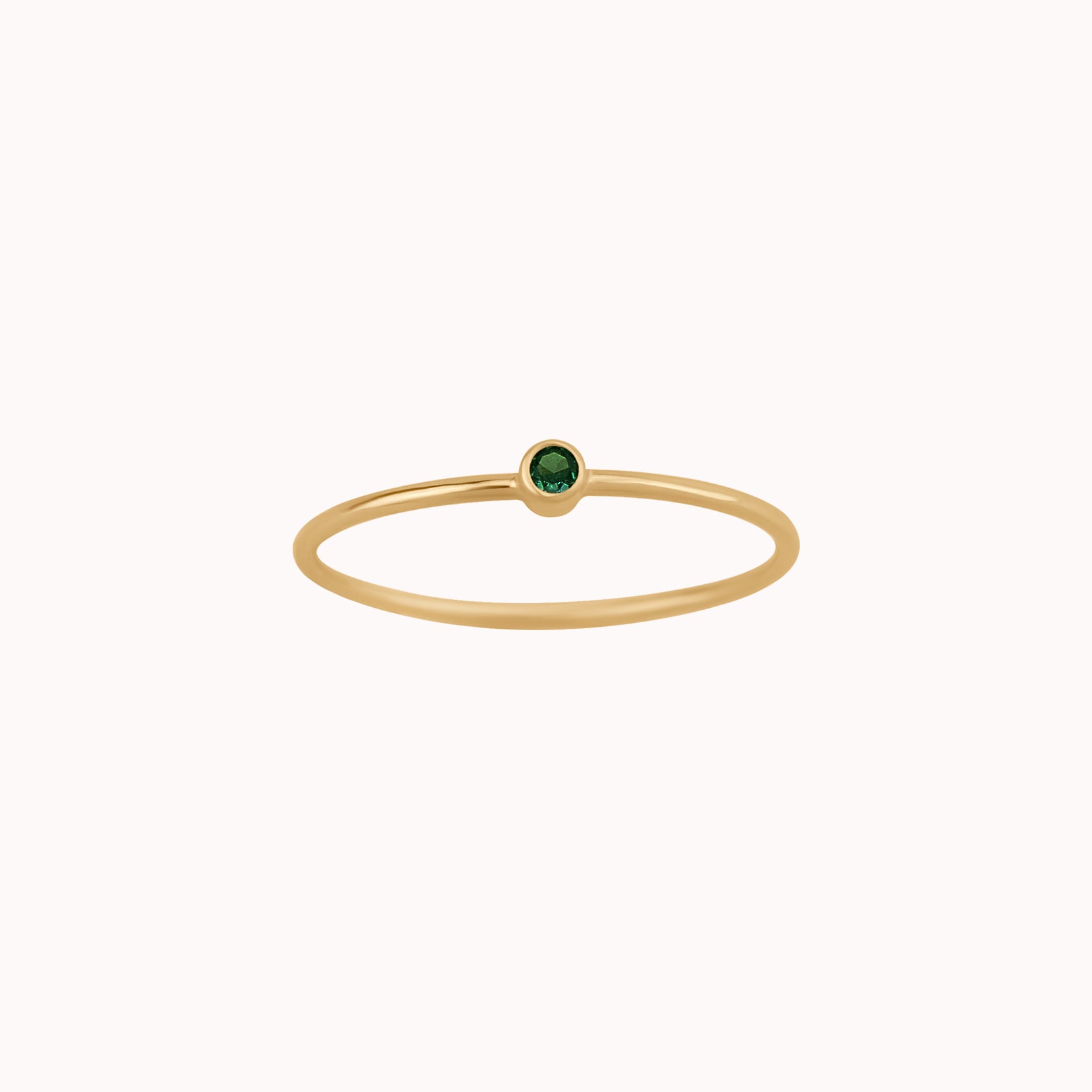 Tiny May Birthstone Ring ∙ Emerald