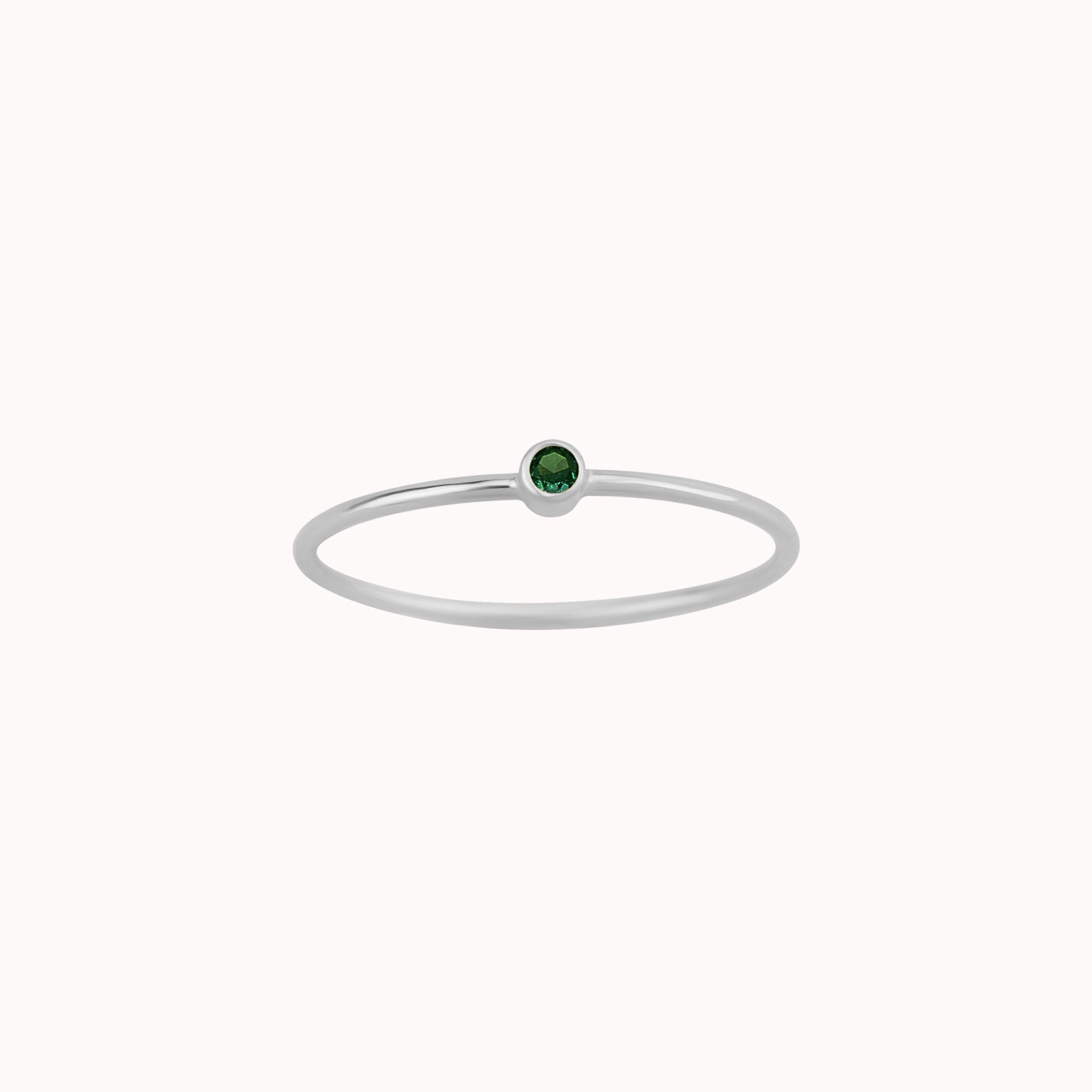 Tiny May Birthstone Ring ∙ Emerald