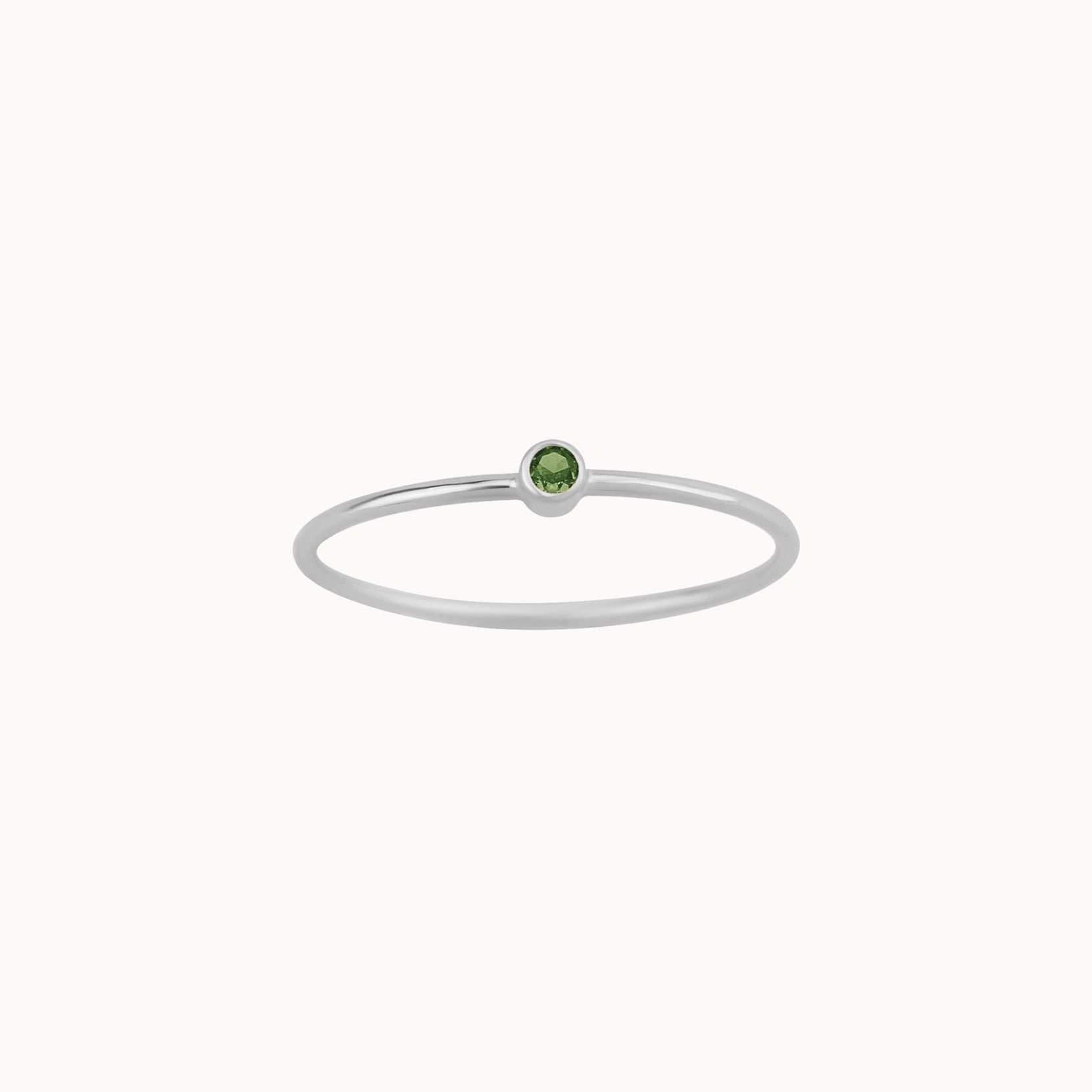 Tiny August Birthstone Ring ∙ Peridot