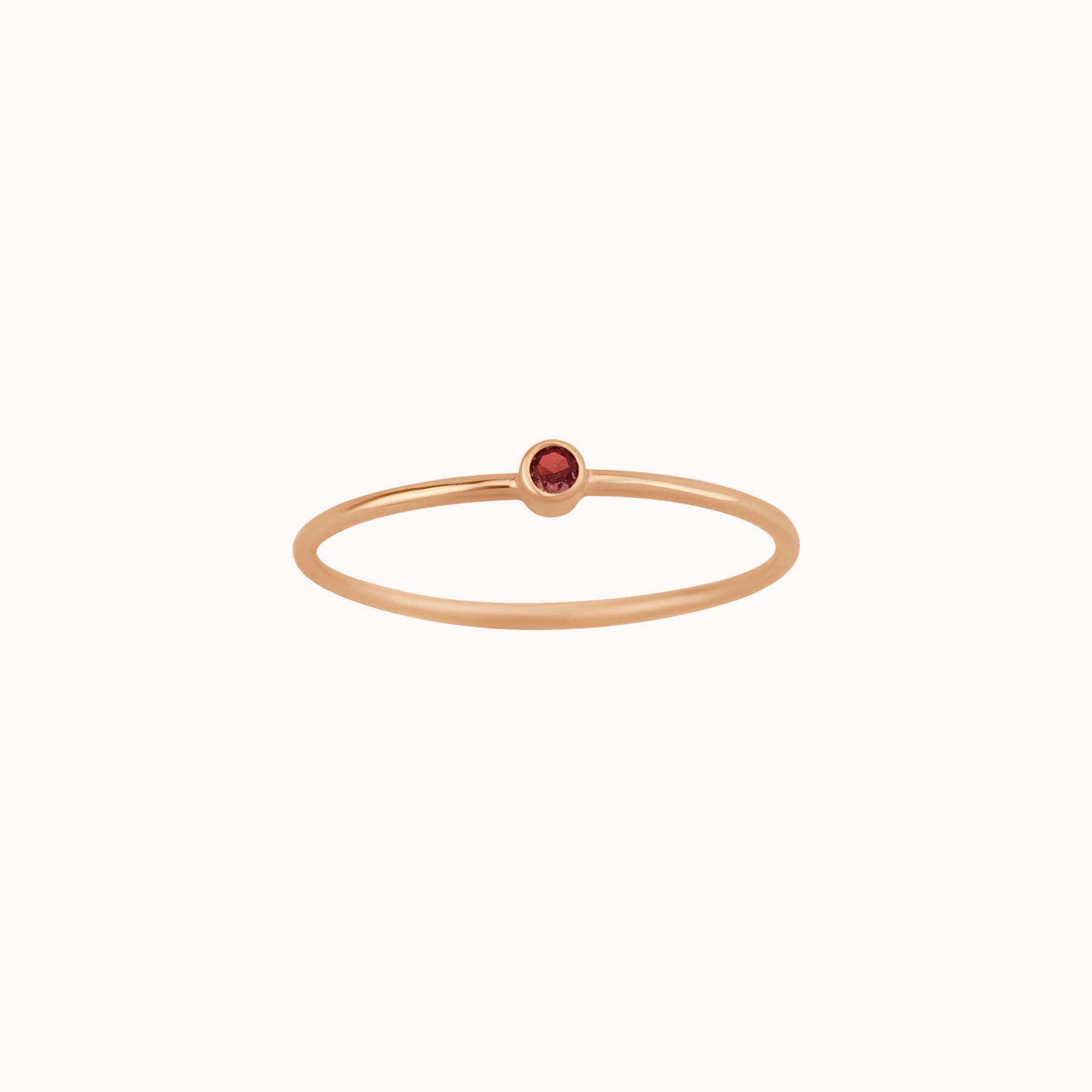 Tiny January Birthstone Ring ∙ Garnet