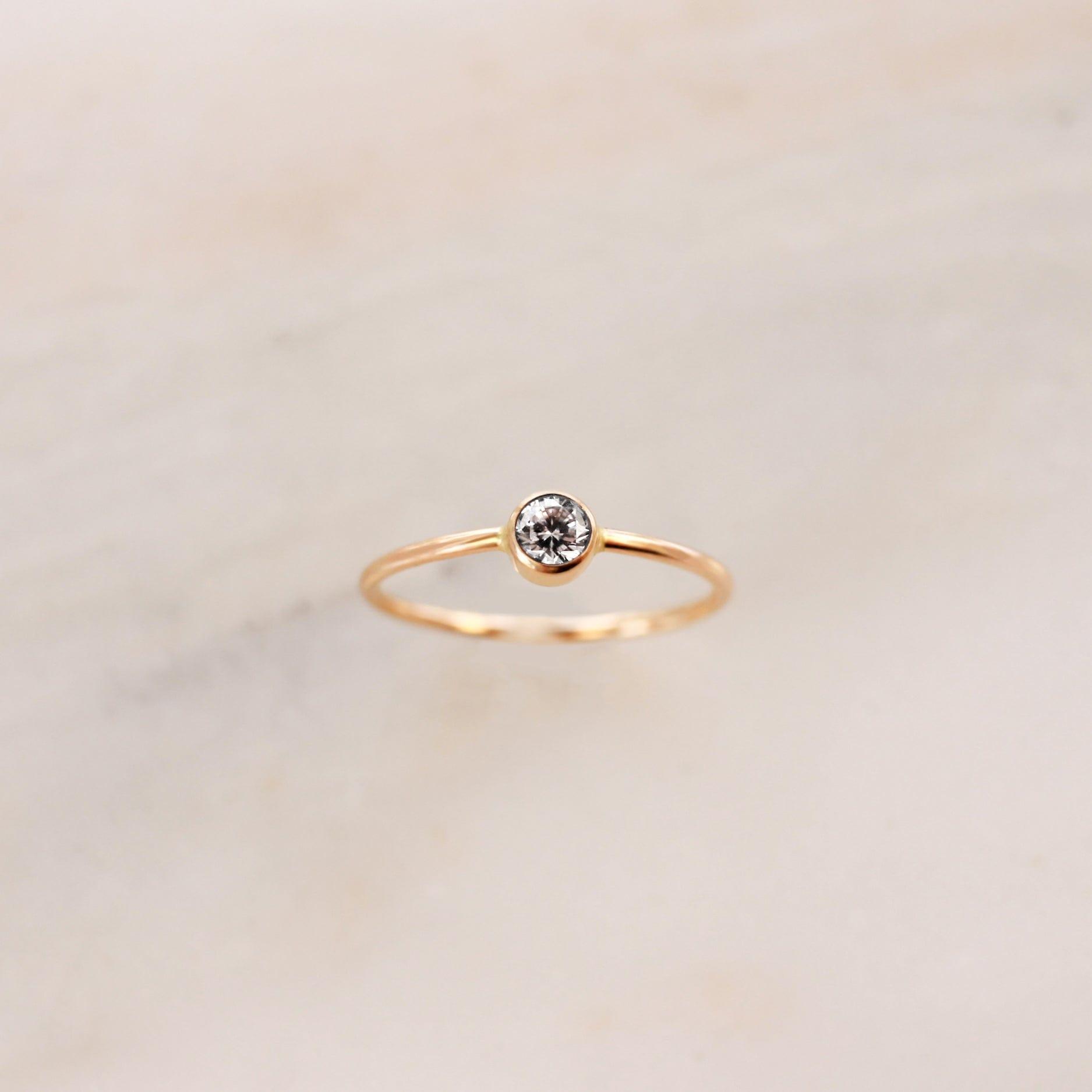 April Birthstone Ring ∙ Cubic Zirconia - Nolia Jewelry - Meaningful + Sustainably Handcrafted Jewelry