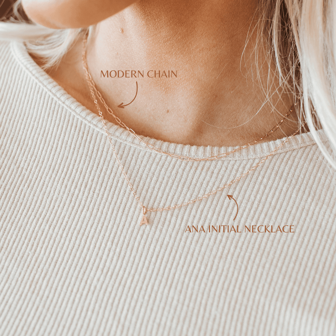 Ava Initial Necklace - Nolia Jewelry - Meaningful + Sustainably Handcrafted Jewelry