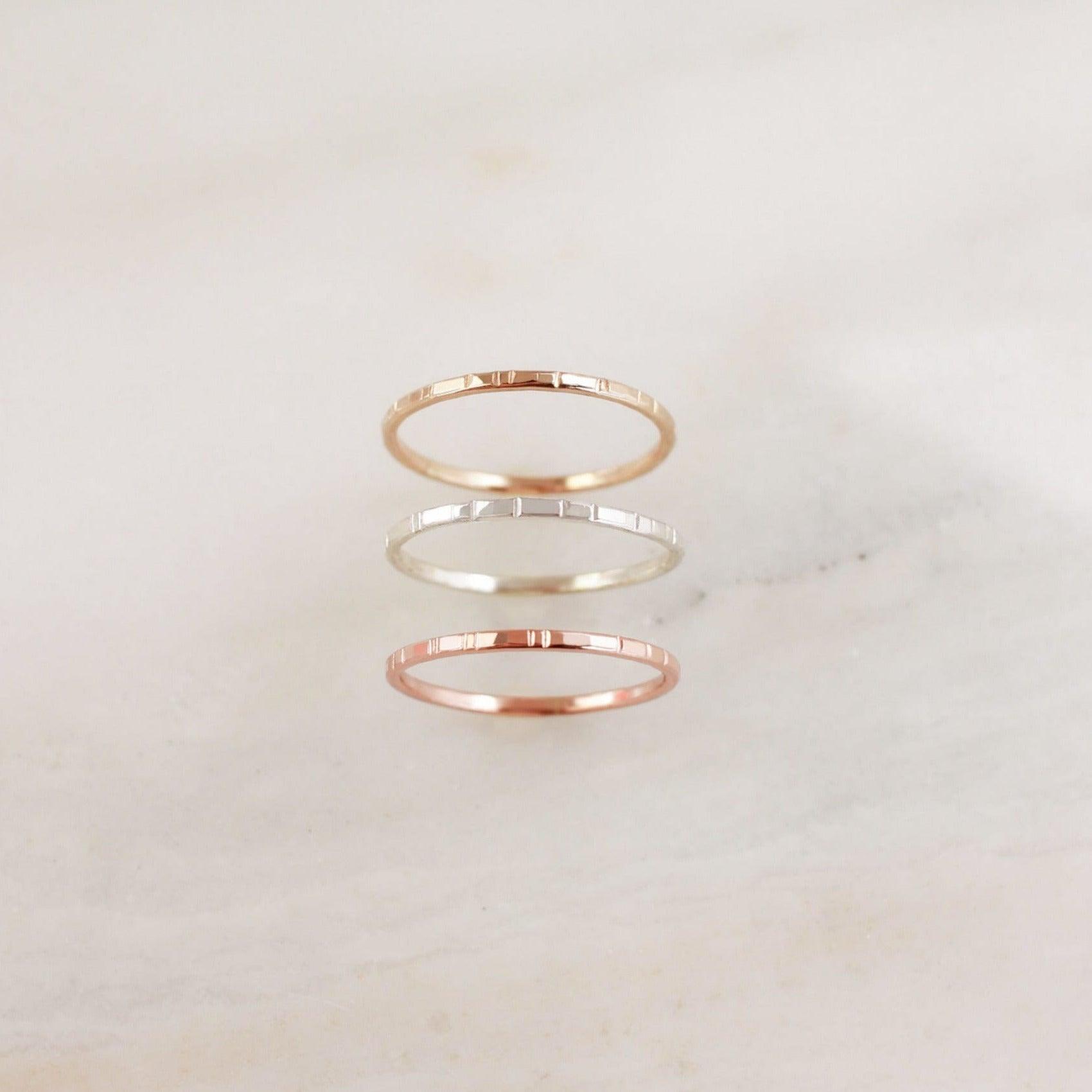Birch Stacking Rings - Nolia Jewelry - Meaningful + Sustainably Handcrafted Jewelry
