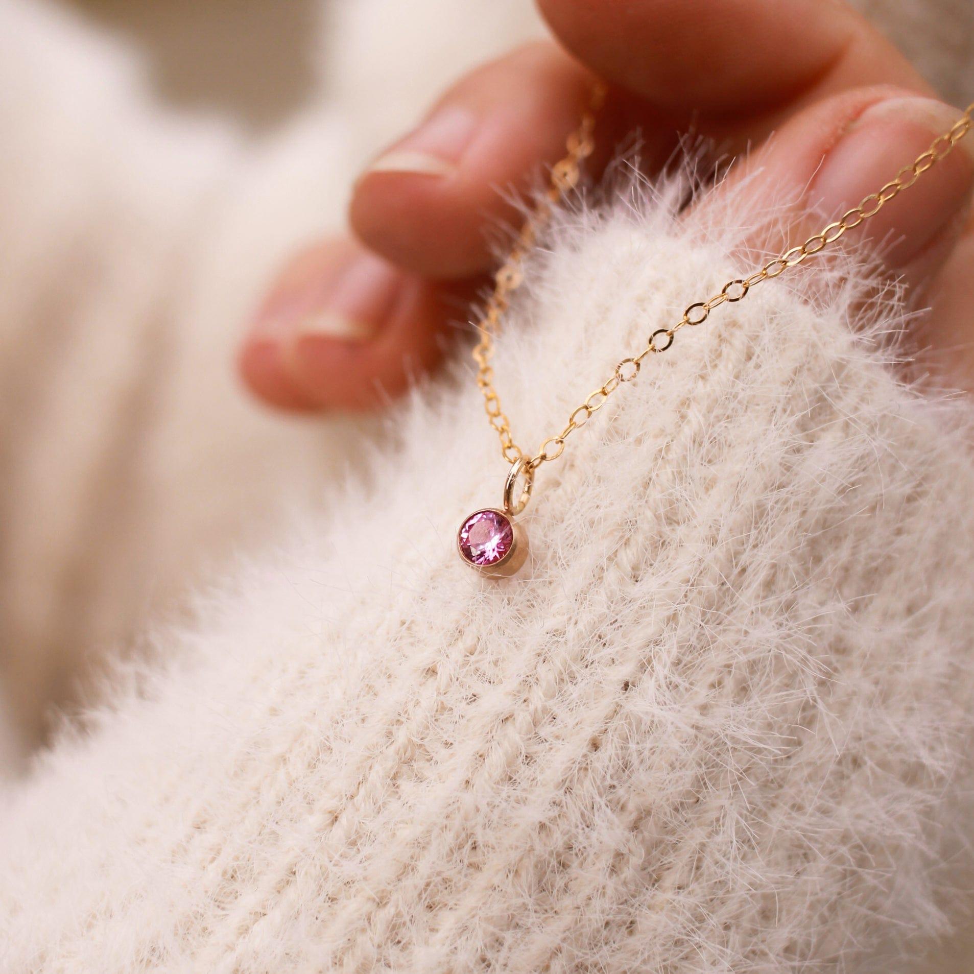 Birthstone Charm Necklace - Nolia Jewelry - Meaningful + Sustainably Handcrafted Jewelry