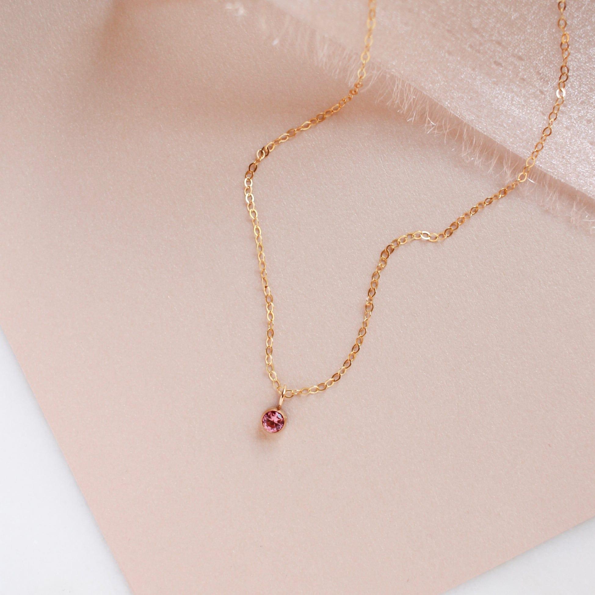 Birthstone Charm Necklace - Nolia Jewelry - Meaningful + Sustainably Handcrafted Jewelry