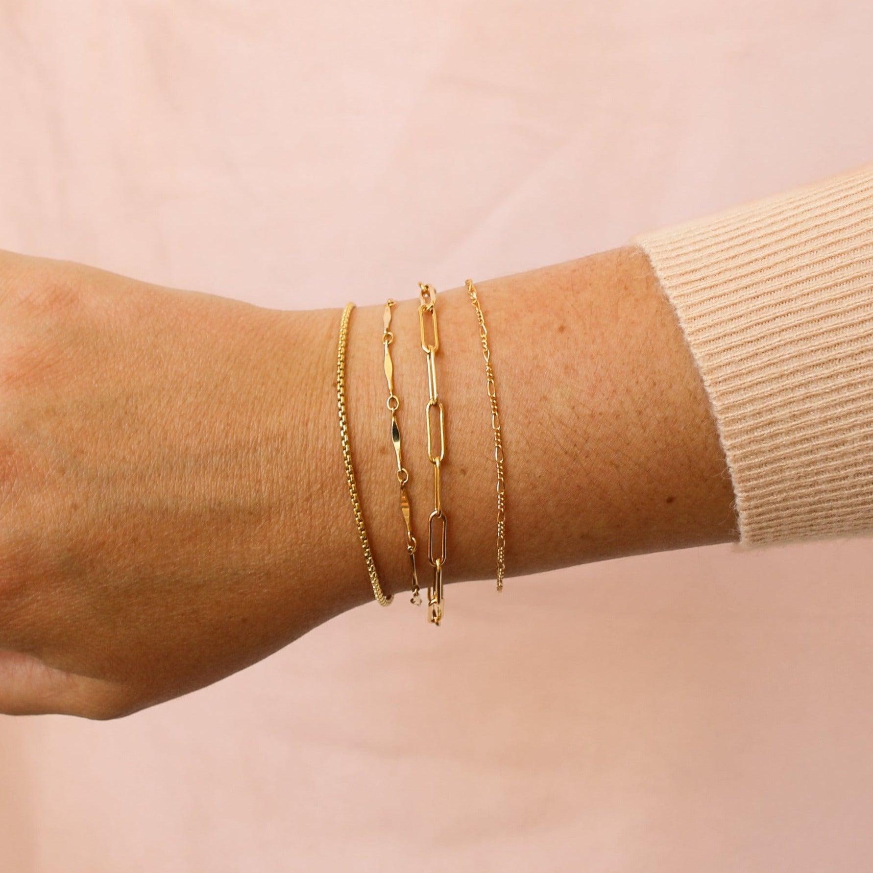 Box Chain Bracelet - Nolia Jewelry - Meaningful + Sustainably Handcrafted Jewelry