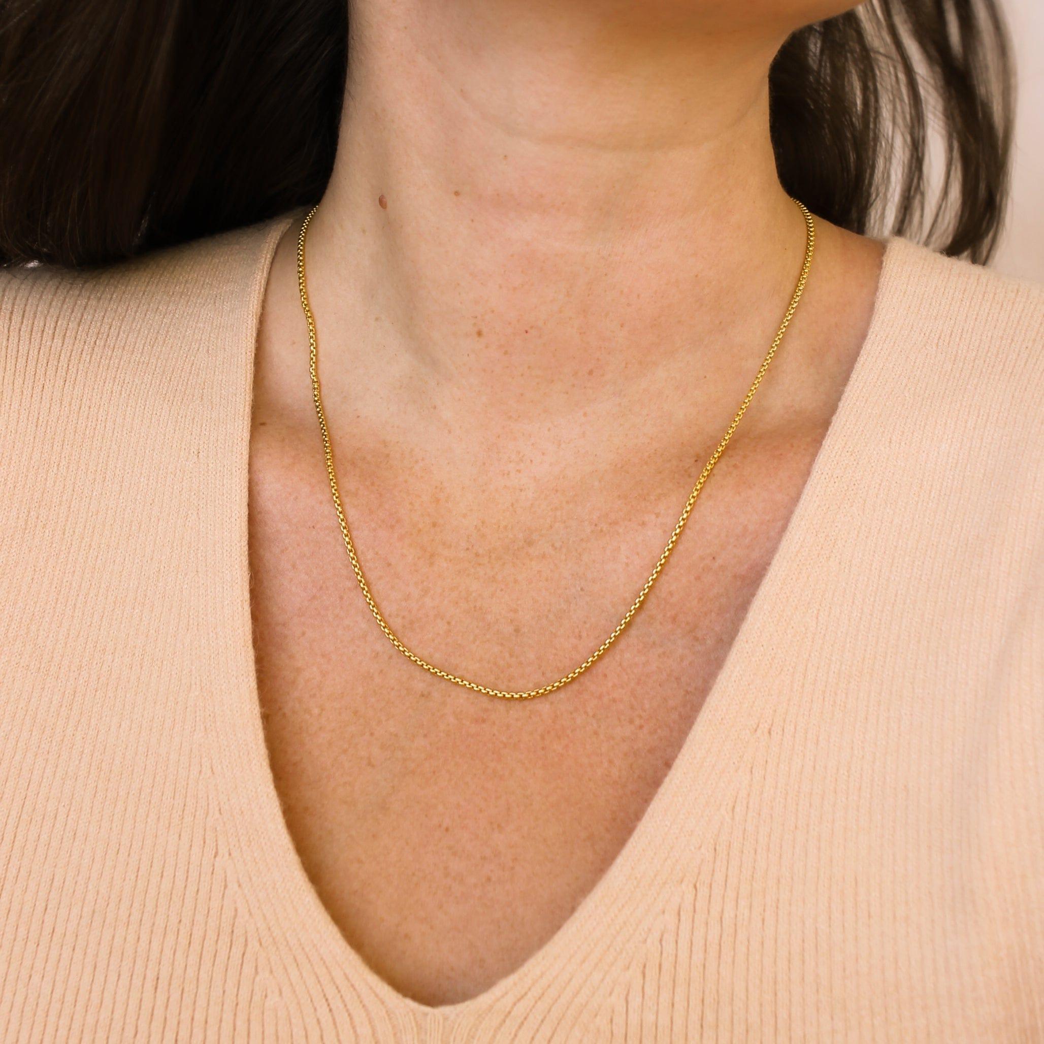 Box Chain Necklace - Nolia Jewelry - Meaningful + Sustainably Handcrafted Jewelry