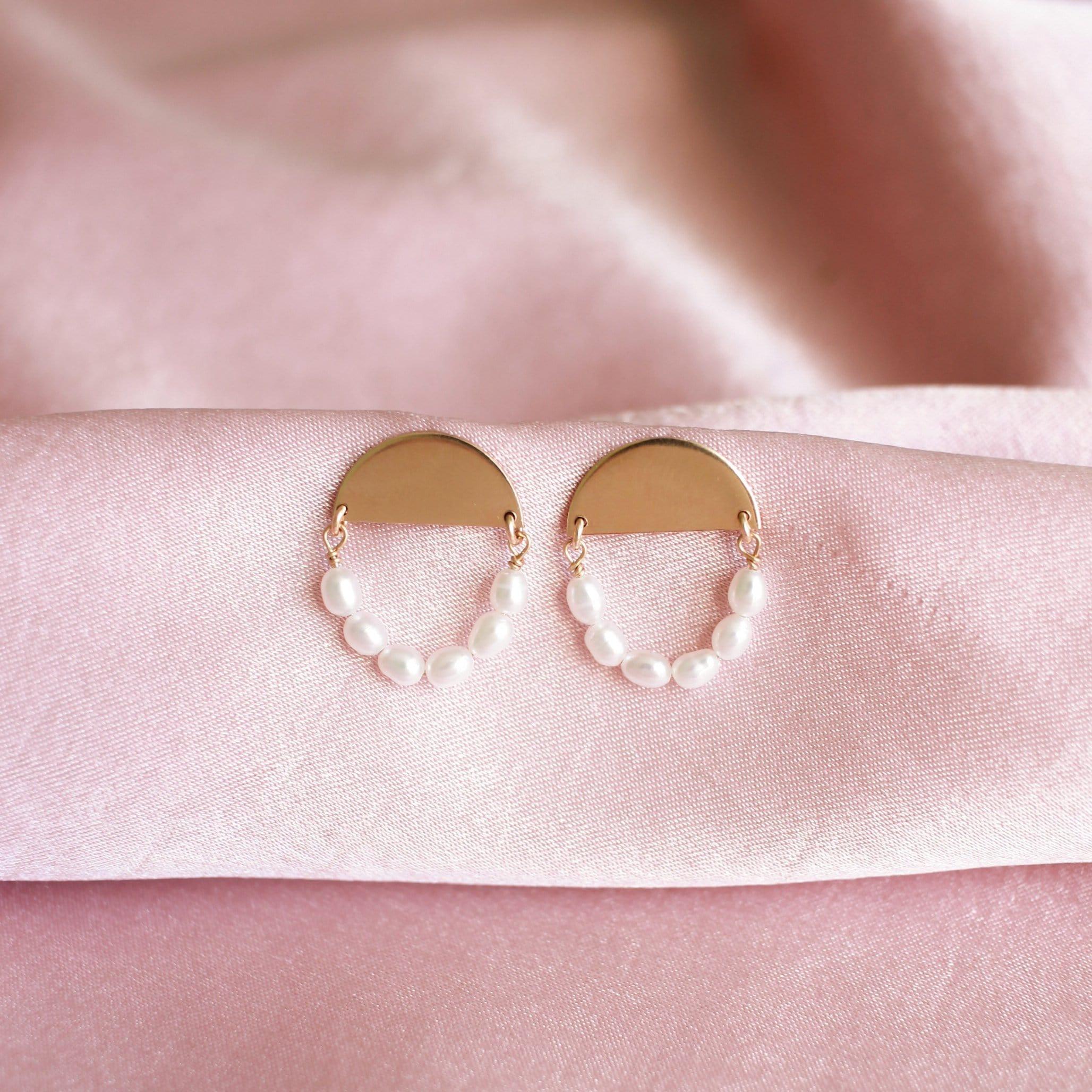 Camilla Pearl Stud Earrings - Nolia Jewelry - Meaningful + Sustainably Handcrafted Jewelry