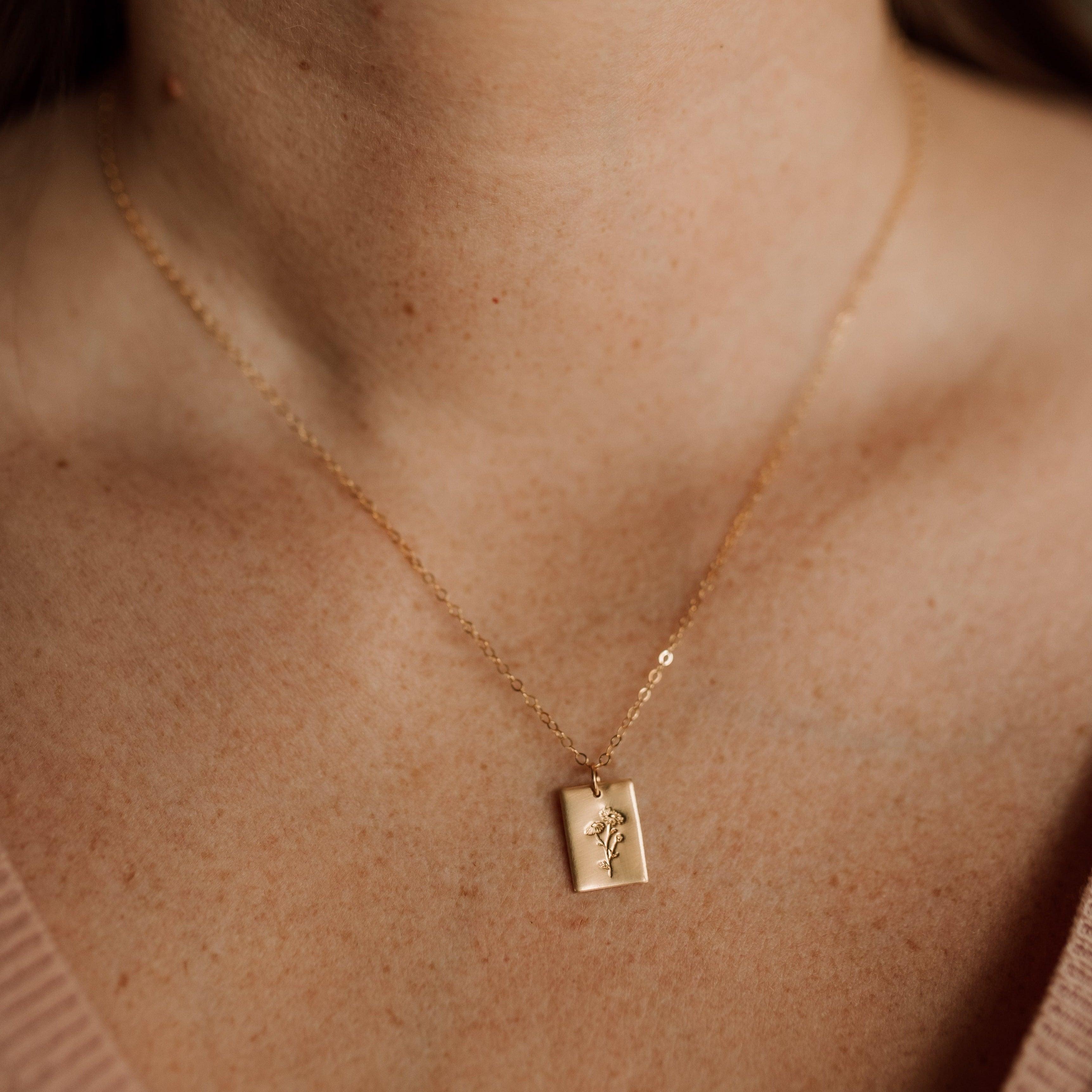 Clara Tag Necklace - Nolia Jewelry - Meaningful + Sustainably Handcrafted Jewelry