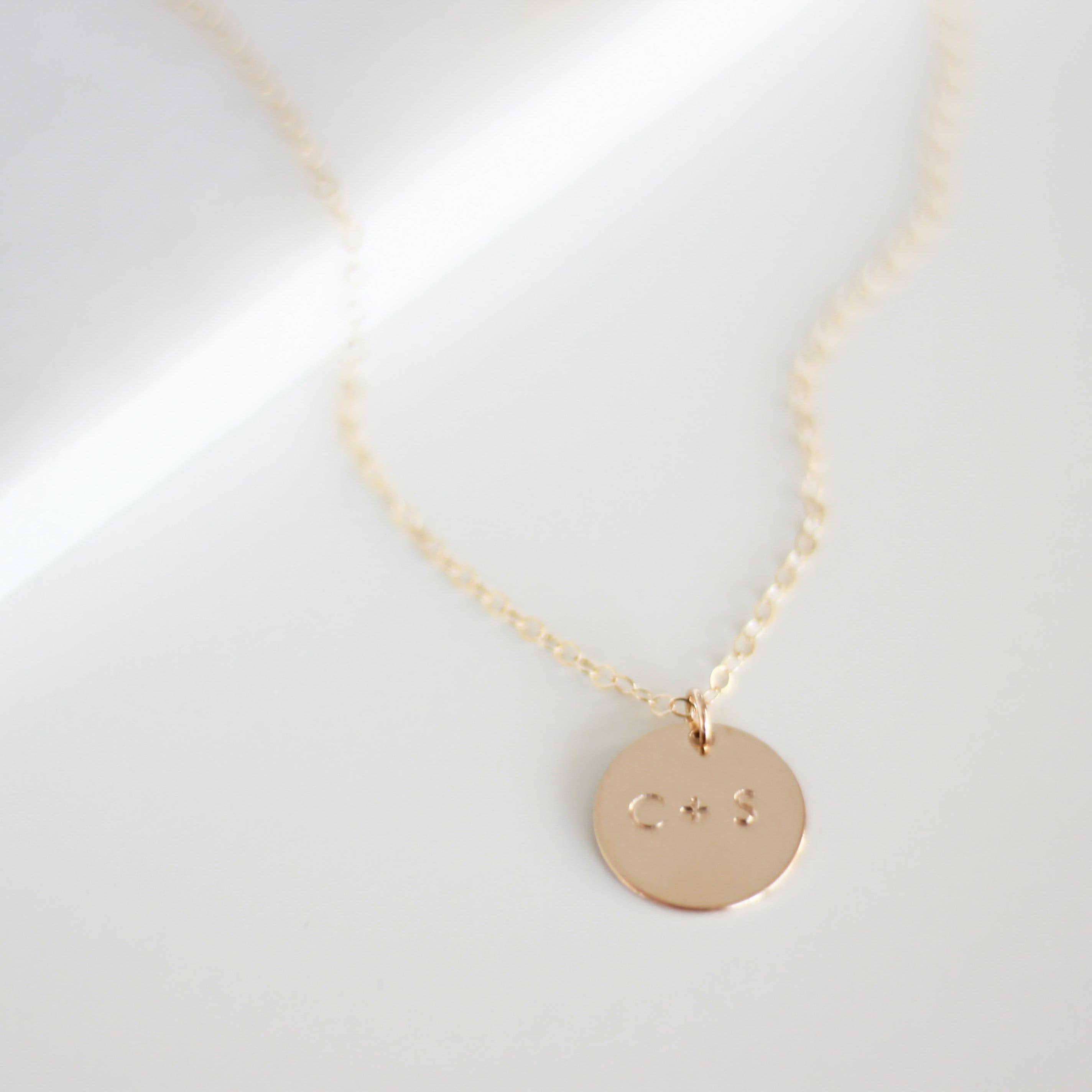 Couples Initials Necklace - Nolia Jewelry - Meaningful + Sustainably Handcrafted Jewelry