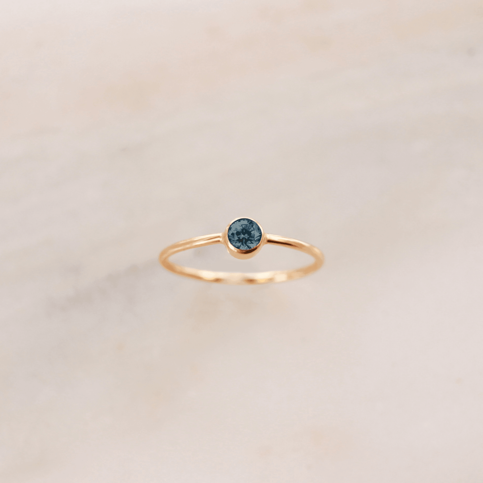 December Birthstone Ring ∙ Blue Zircon - Nolia Jewelry - Meaningful + Sustainably Handcrafted Jewelry