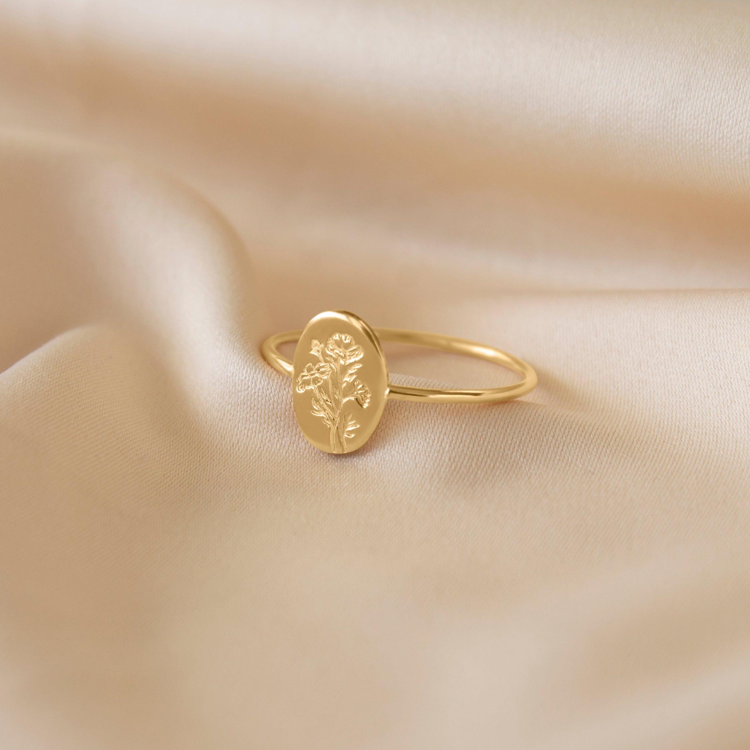Fleur Birth Flower Ring - Nolia Jewelry - Meaningful + Sustainably Handcrafted Jewelry