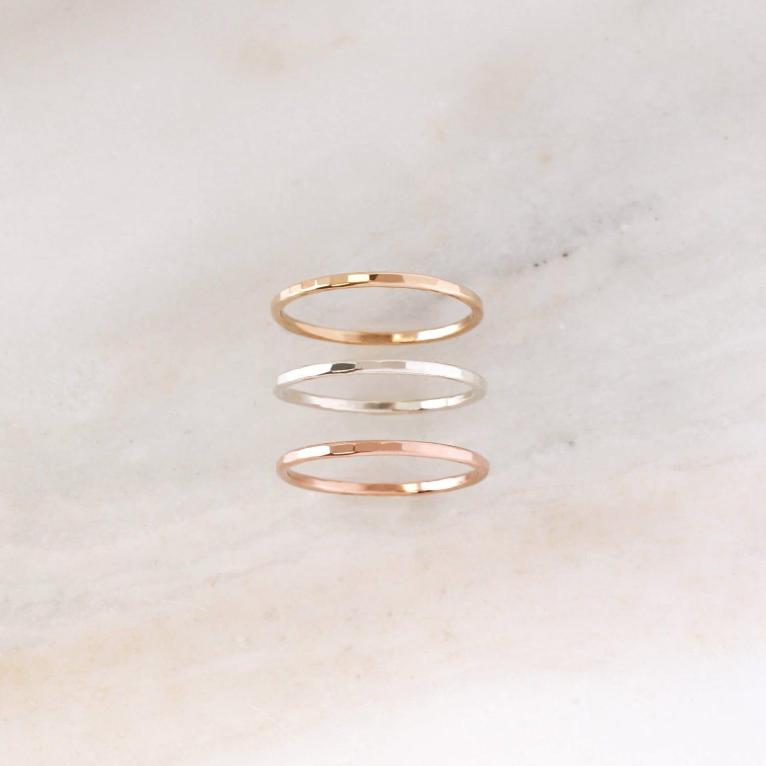 Hammered Stacking Rings - Nolia Jewelry - Meaningful + Sustainably Handcrafted Jewelry