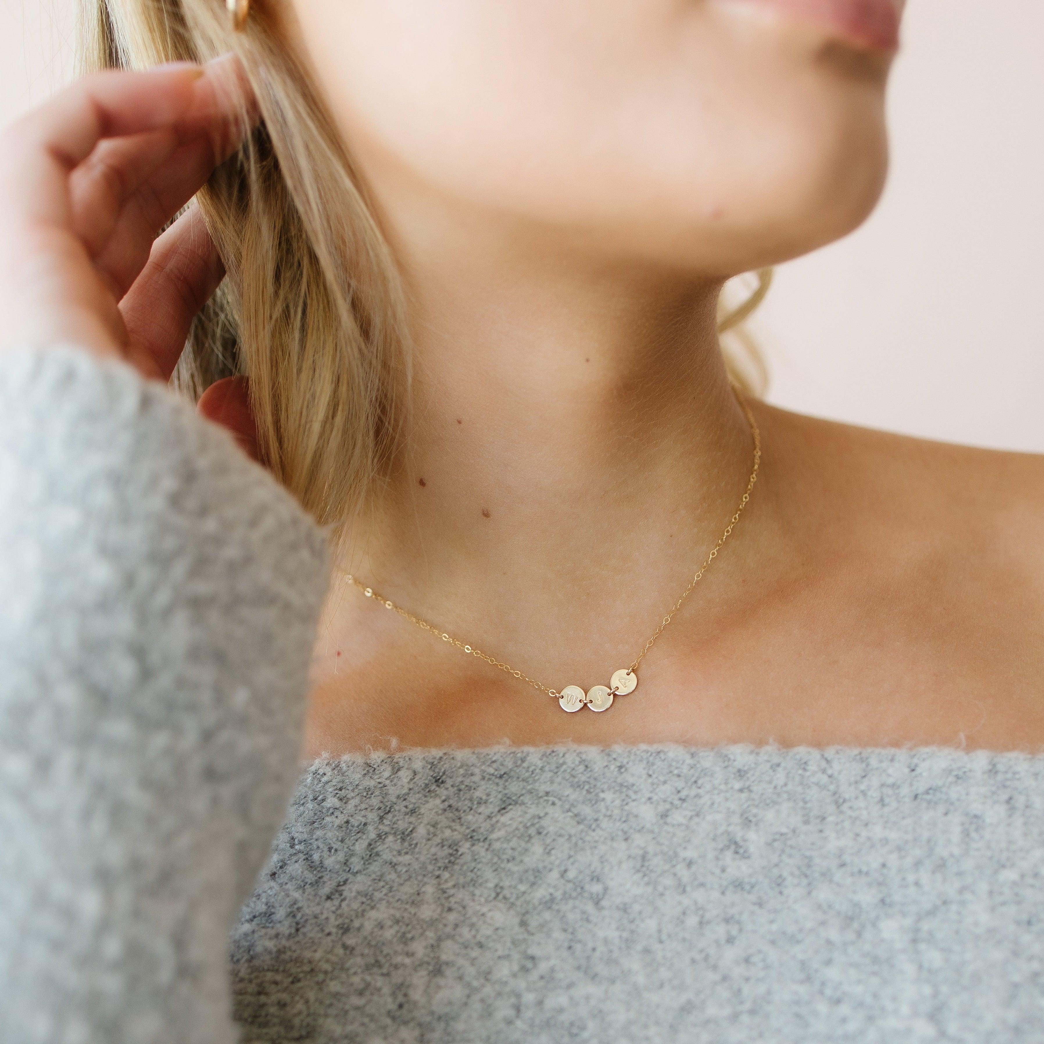 Hazel Linked Initial Necklace - Nolia Jewelry - Meaningful + Sustainably Handcrafted Jewelry