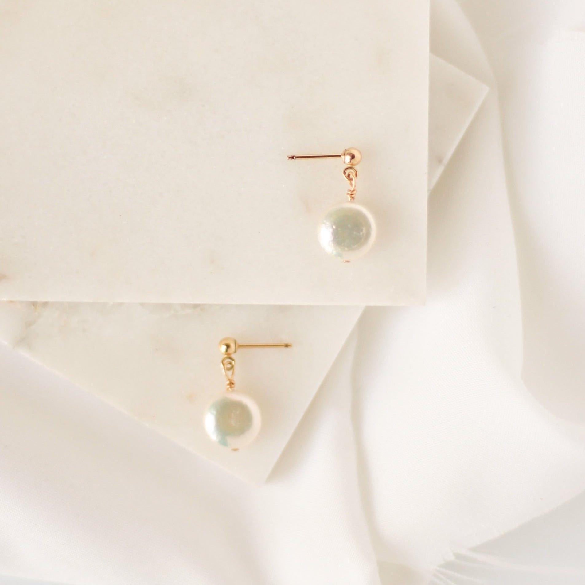 Lana Pearl Drop Earrings - Nolia Jewelry - Meaningful + Sustainably Handcrafted Jewelry