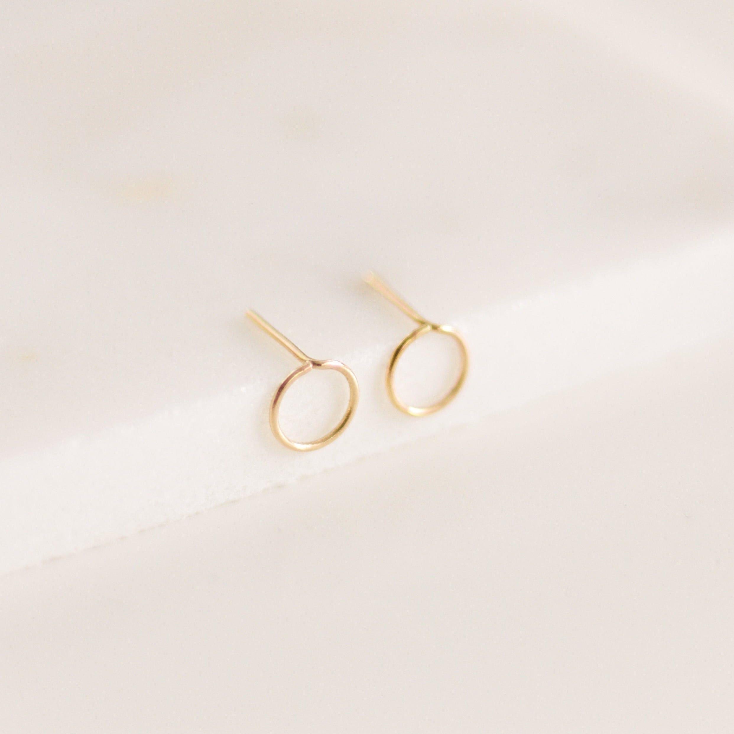 Large Circle Stud Earrings - Nolia Jewelry - Meaningful + Sustainably Handcrafted Jewelry