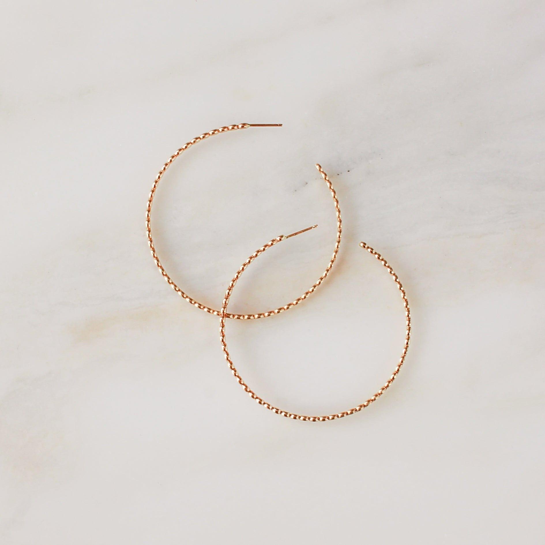 Large Cora Hoop Earrings - Nolia Jewelry - Meaningful + Sustainably Handcrafted Jewelry
