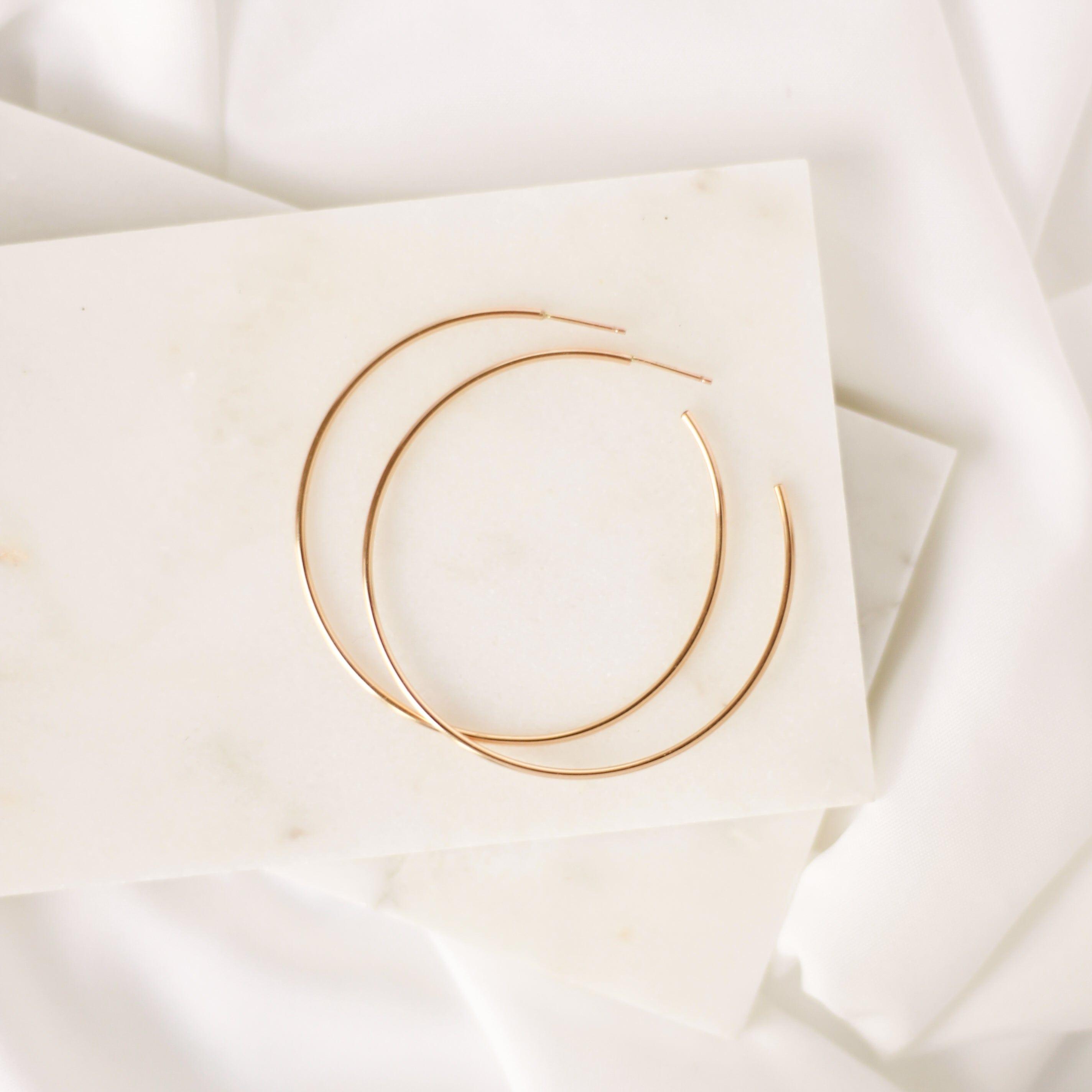 Large Everyday Hoop Earrings - Nolia Jewelry - Meaningful + Sustainably Handcrafted Jewelry