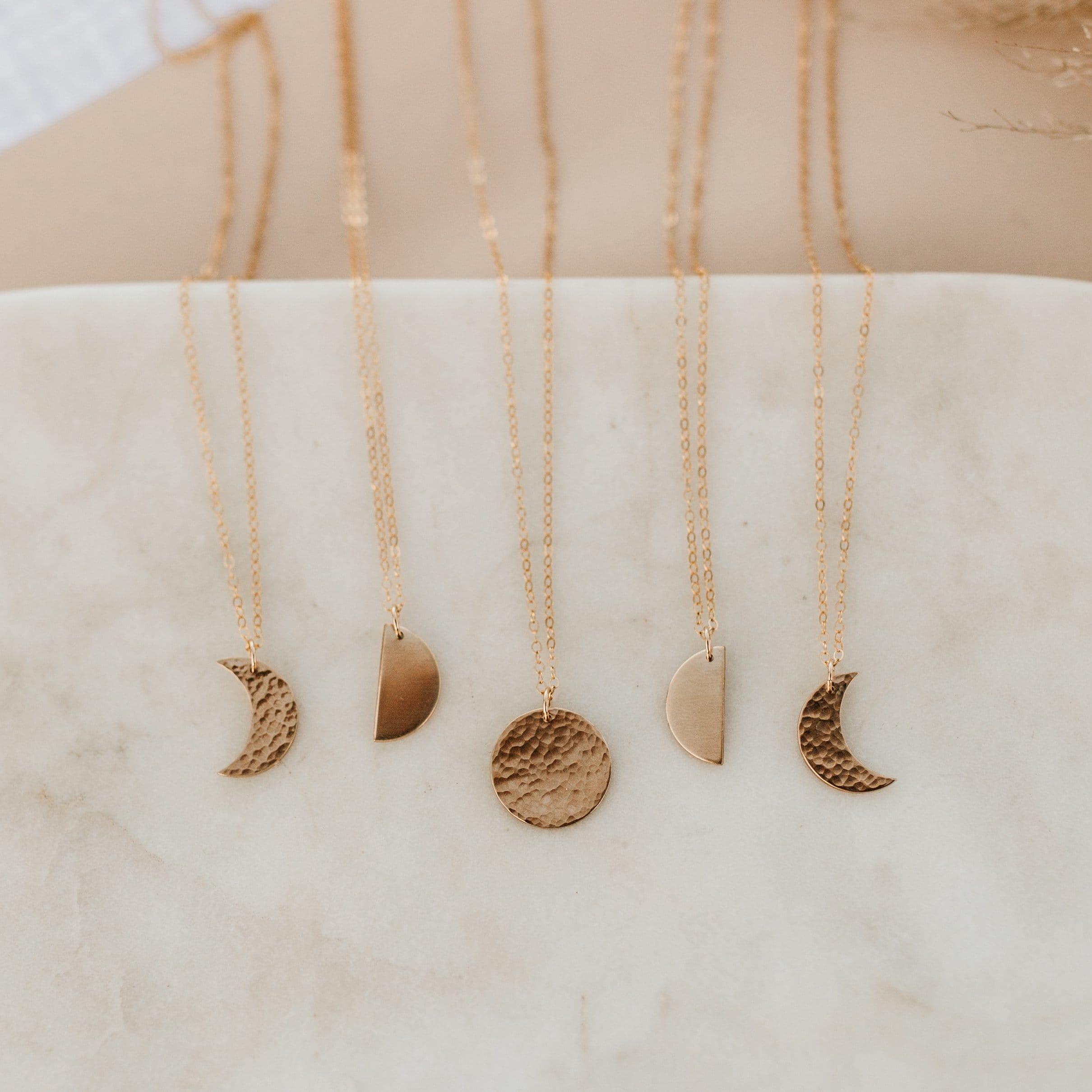 Lunar Phases Necklace - Nolia Jewelry - Meaningful + Sustainably Handcrafted Jewelry