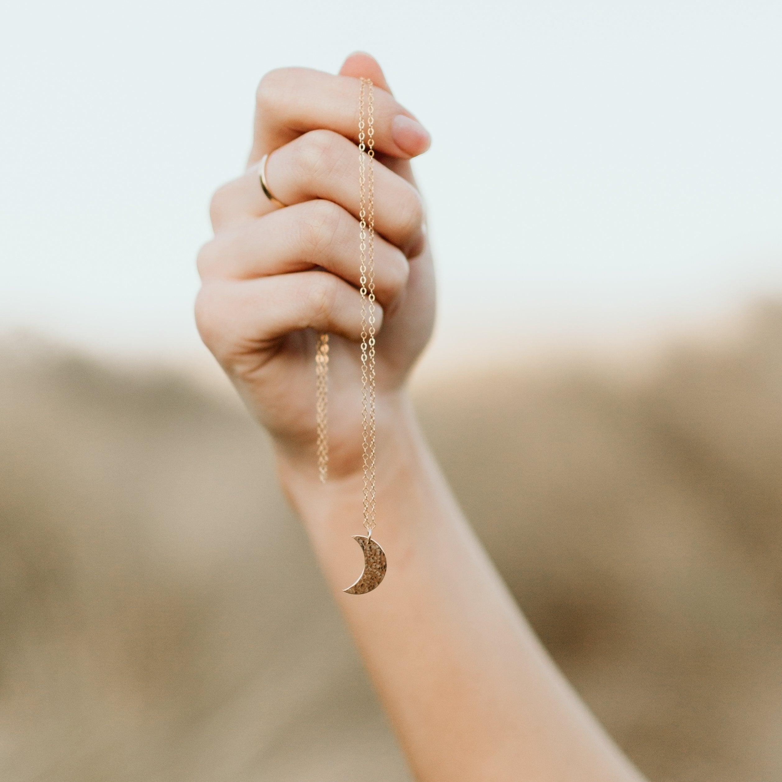 Lunar Phases Necklace - Nolia Jewelry - Meaningful + Sustainably Handcrafted Jewelry