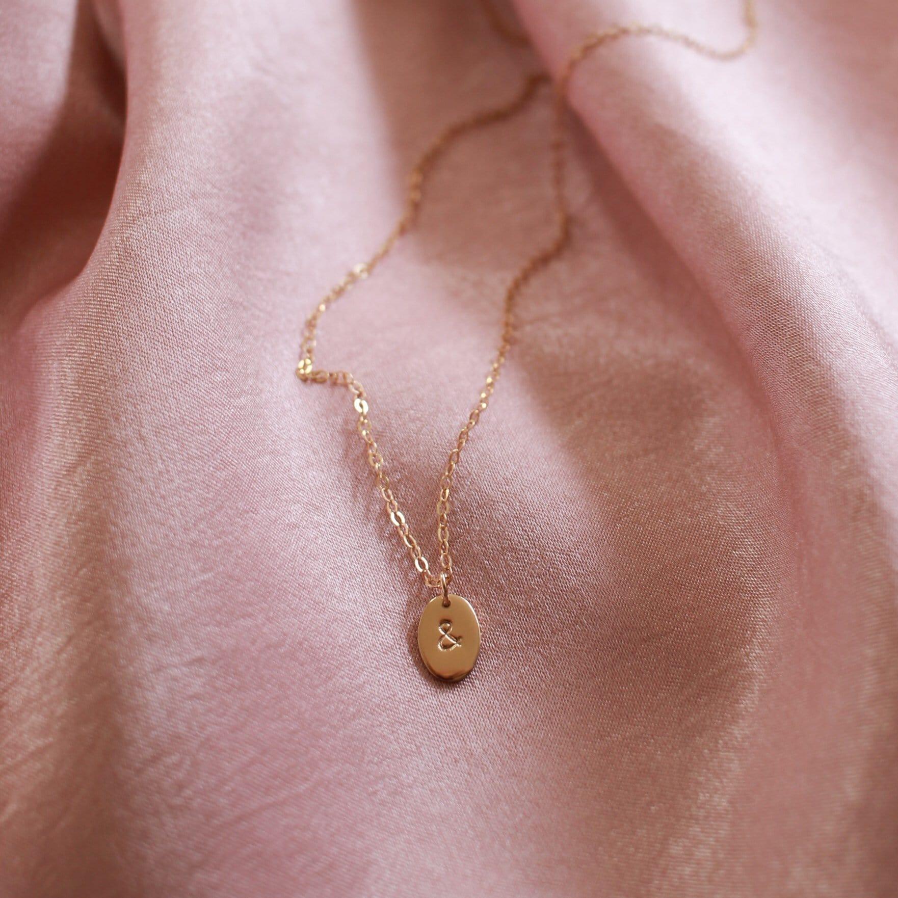 Lydia Oval Initial Necklace - Nolia Jewelry - Meaningful + Sustainably Handcrafted Jewelry