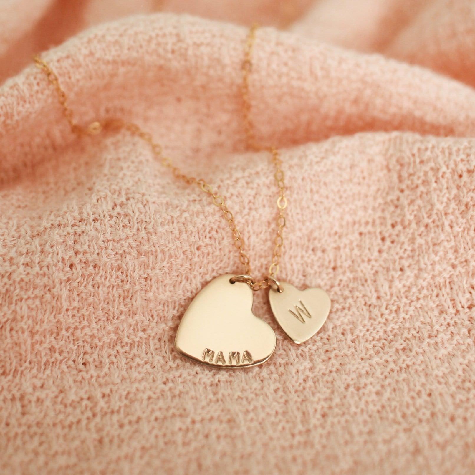 Mama's Heart Necklace - Nolia Jewelry - Meaningful + Sustainably Handcrafted Jewelry