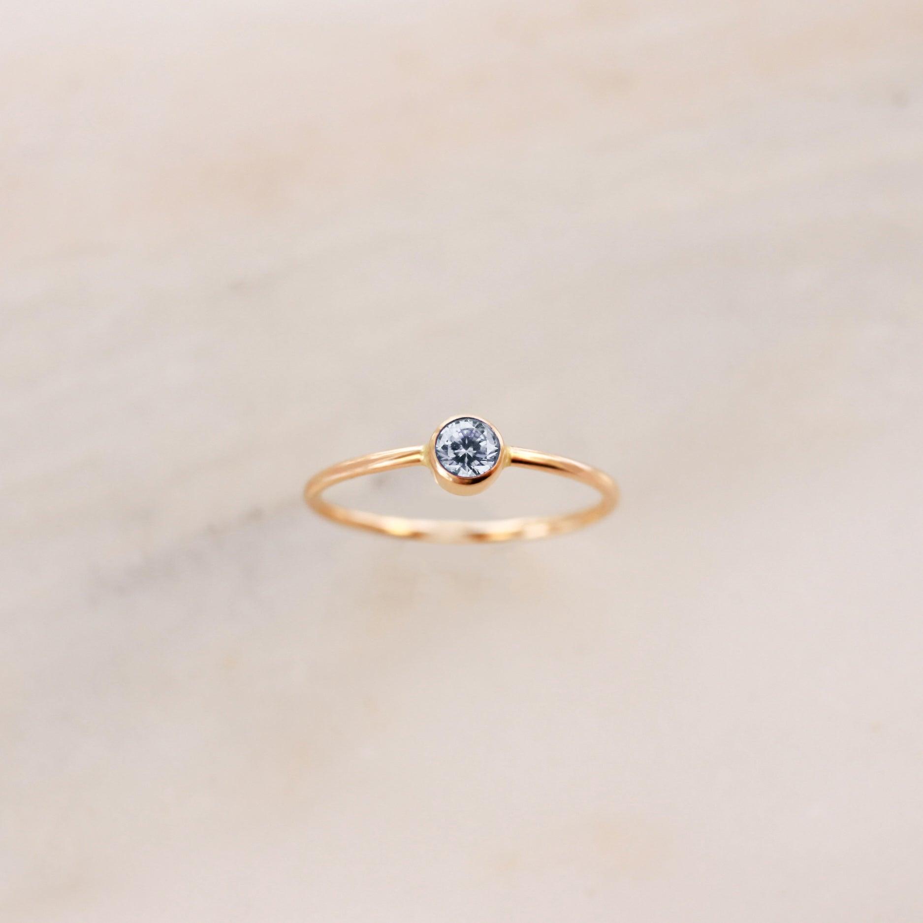 March Birthstone Ring ∙ Aquamarine - Nolia Jewelry - Meaningful + Sustainably Handcrafted Jewelry