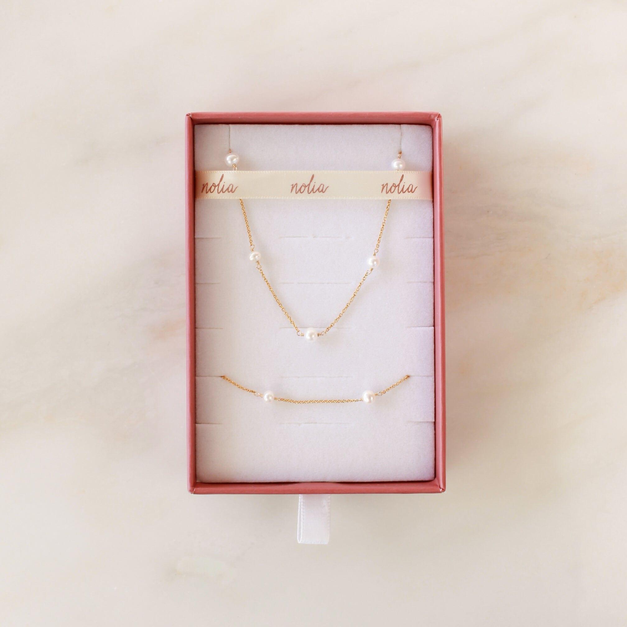 Marie Pearl Chain Gift Set - Nolia Jewelry - Meaningful + Sustainably Handcrafted Jewelry