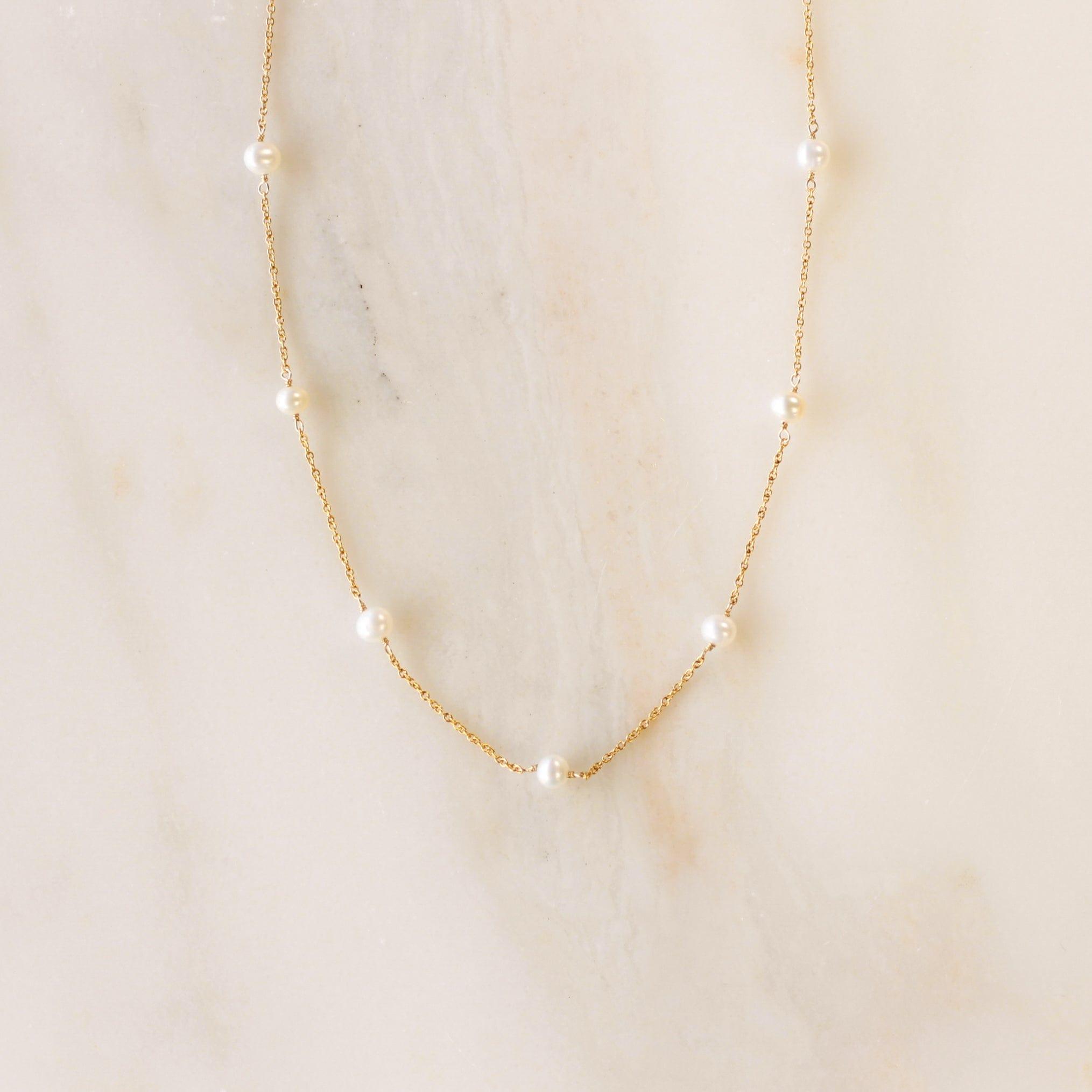 Marie Pearl Chain Necklace - Nolia Jewelry - Meaningful + Sustainably Handcrafted Jewelry