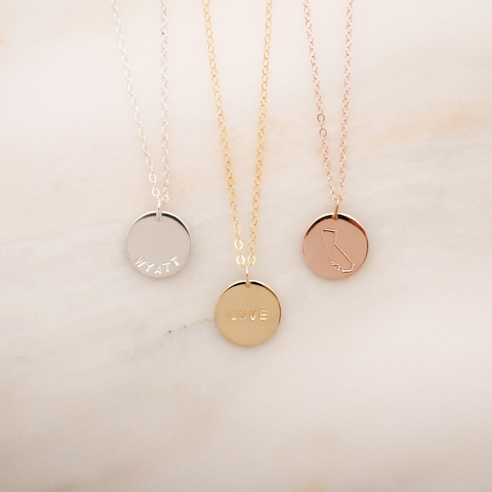 Medium Disc Necklace - Nolia Jewelry - Meaningful + Sustainably Handcrafted Jewelry