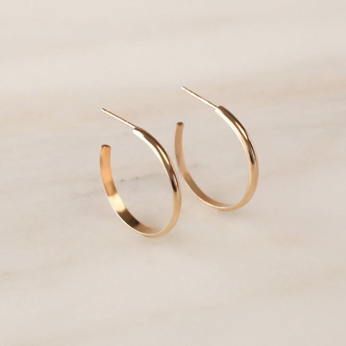 Medium Elle Hoop Earrings - Nolia Jewelry - Meaningful + Sustainably Handcrafted Jewelry