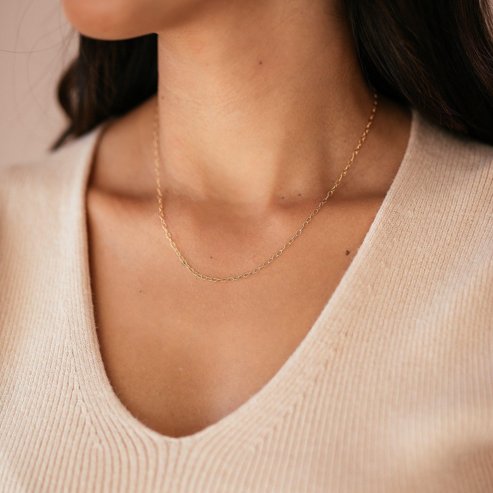 Minimalist Chain Necklace - Nolia Jewelry - Meaningful + Sustainably Handcrafted Jewelry