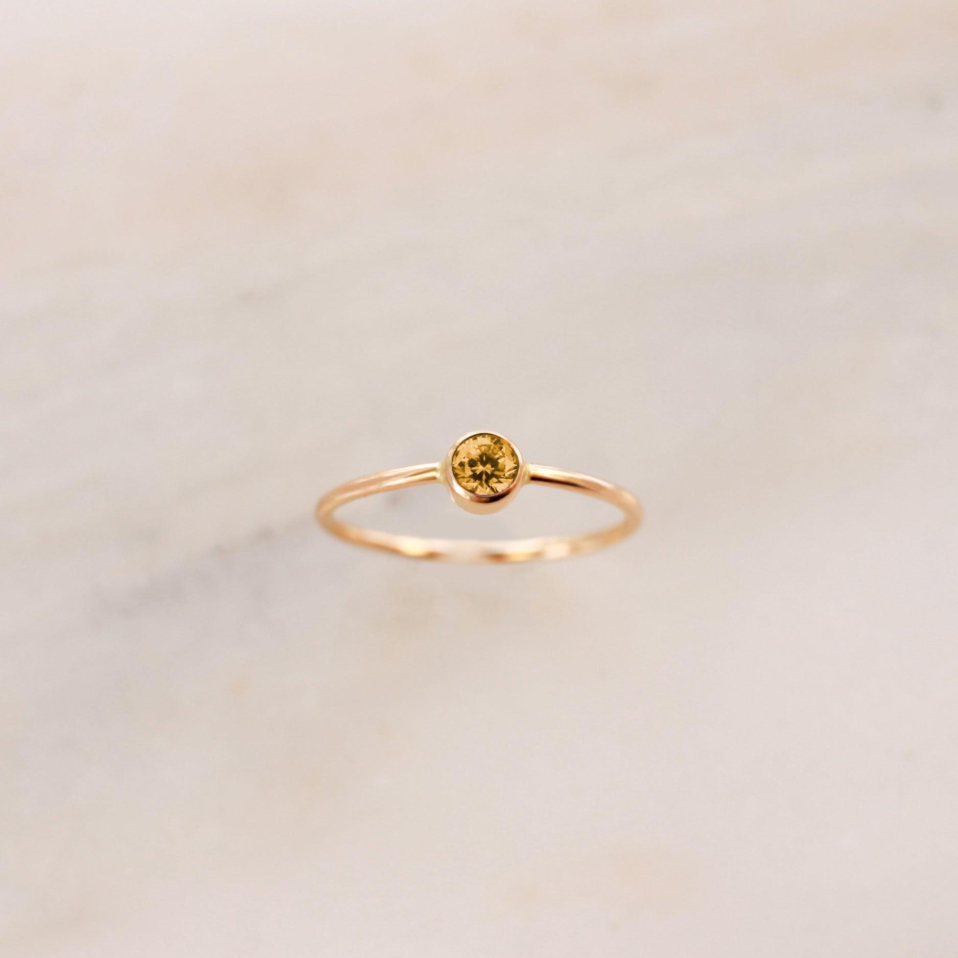November Birthstone Ring ∙ Yellow Topaz - Nolia Jewelry - Meaningful + Sustainably Handcrafted Jewelry